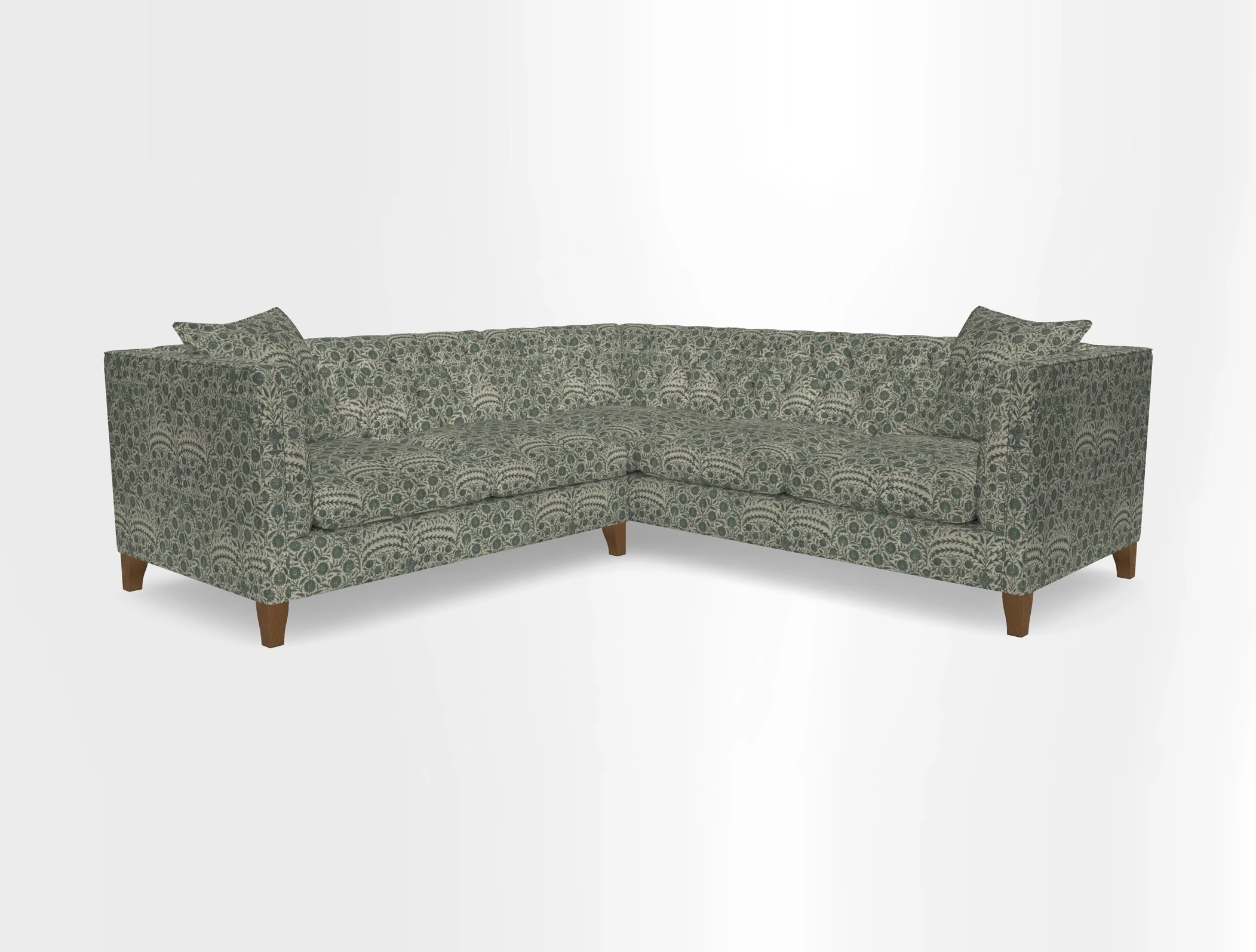 Haresfield Corner Sofa in Two Tone Plain Biscuit