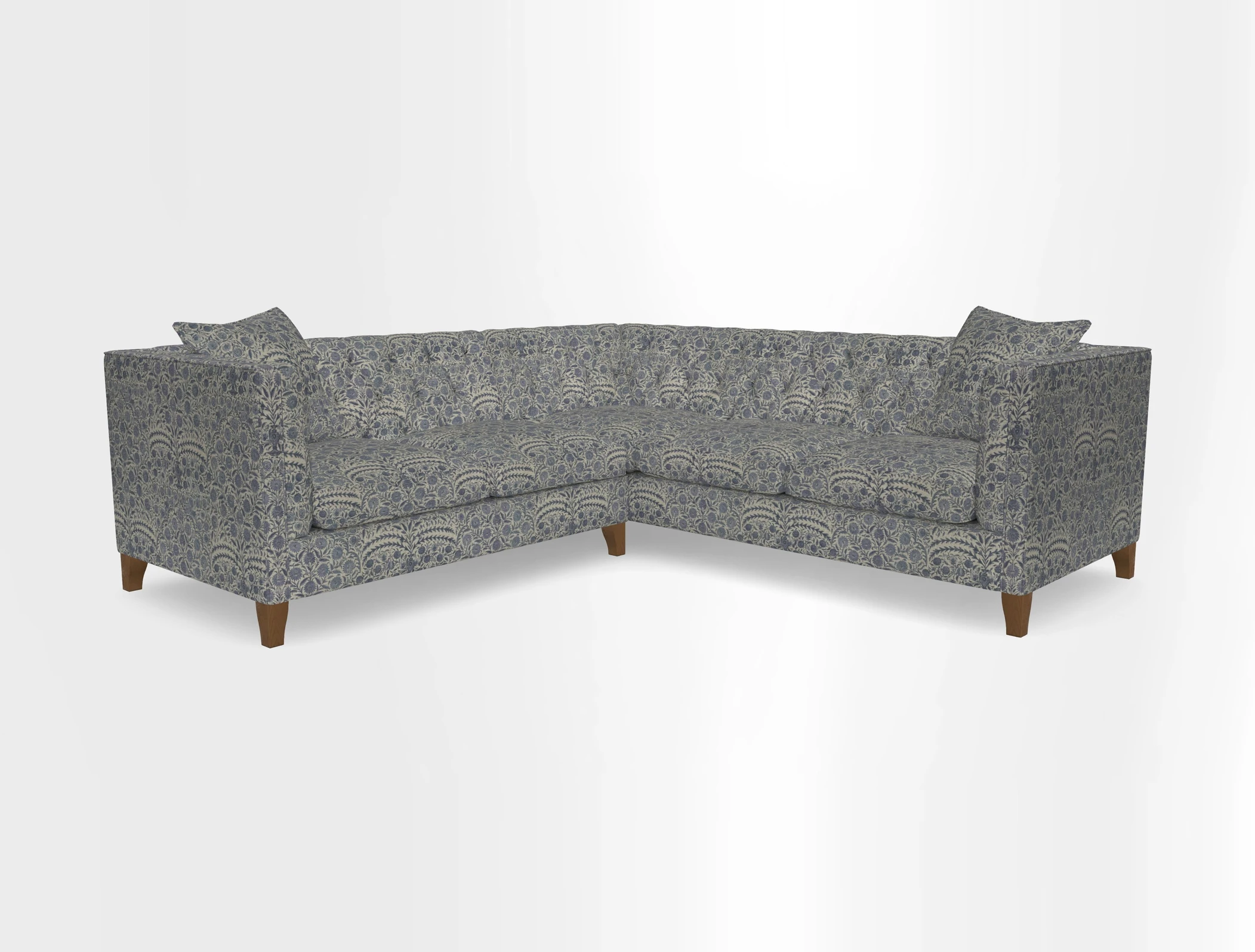 Haresfield Corner Sofa in Two Tone Plain Biscuit