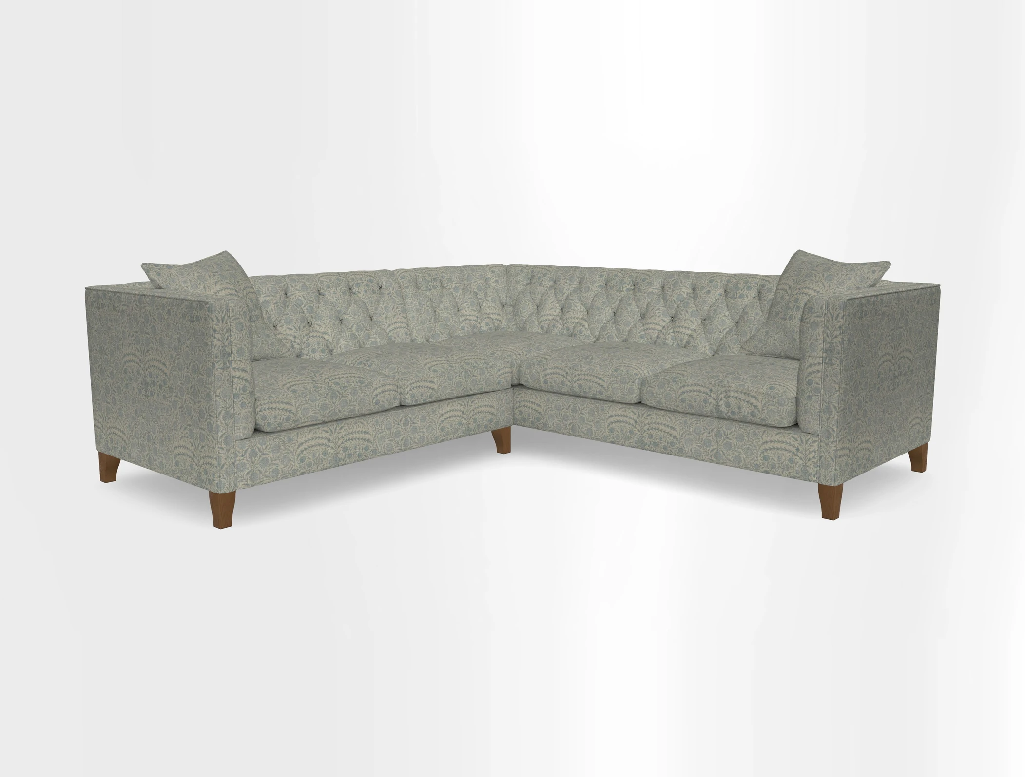 Haresfield Corner Sofa in Two Tone Plain Biscuit