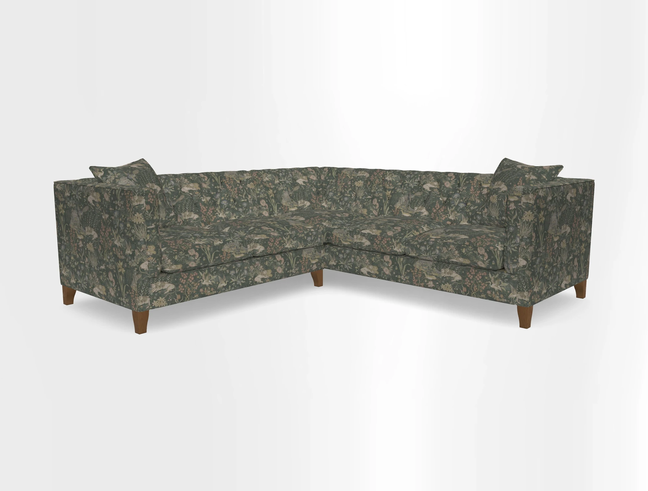 Haresfield Corner Sofa in Two Tone Plain Biscuit