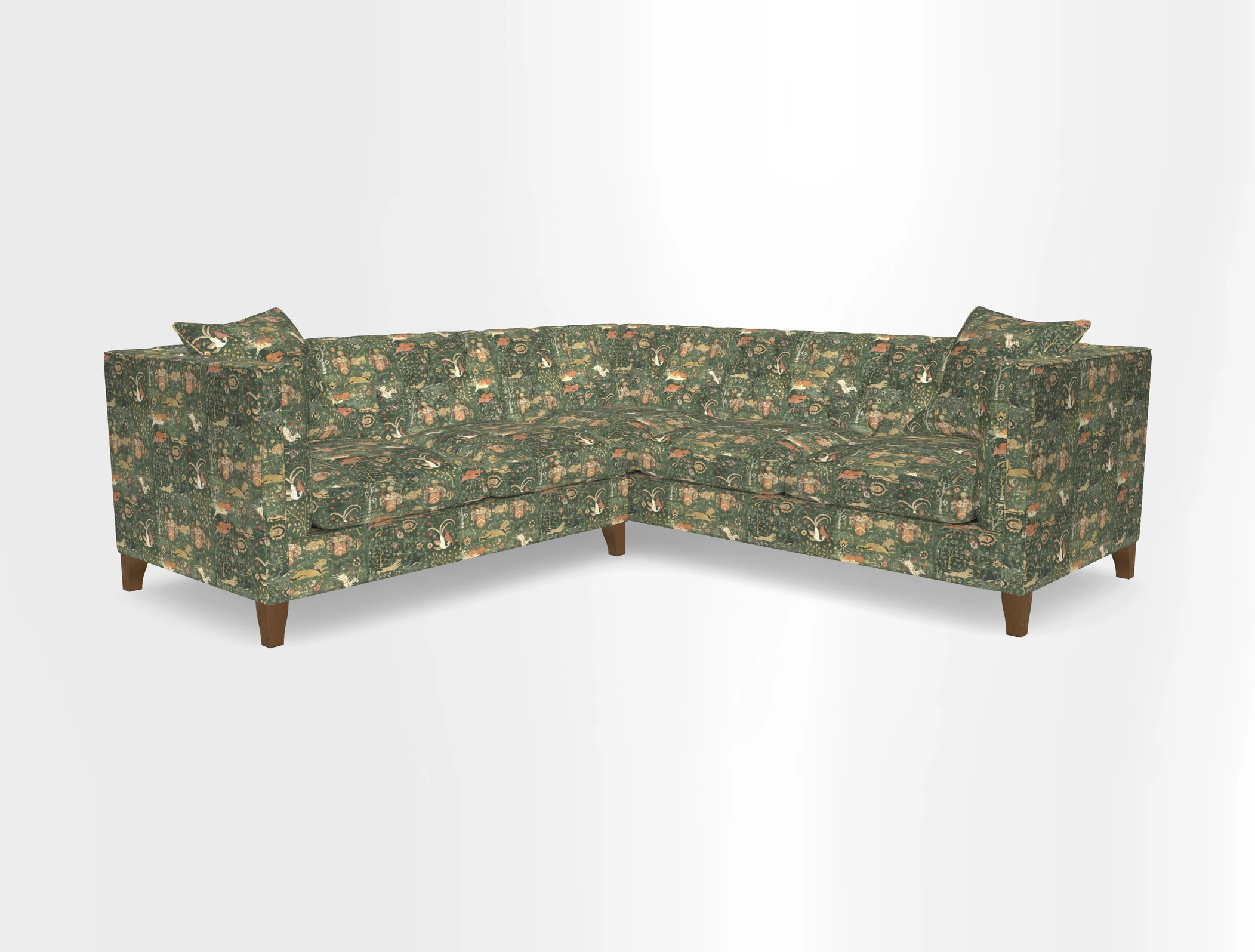 Haresfield Corner Sofa in Two Tone Plain Biscuit