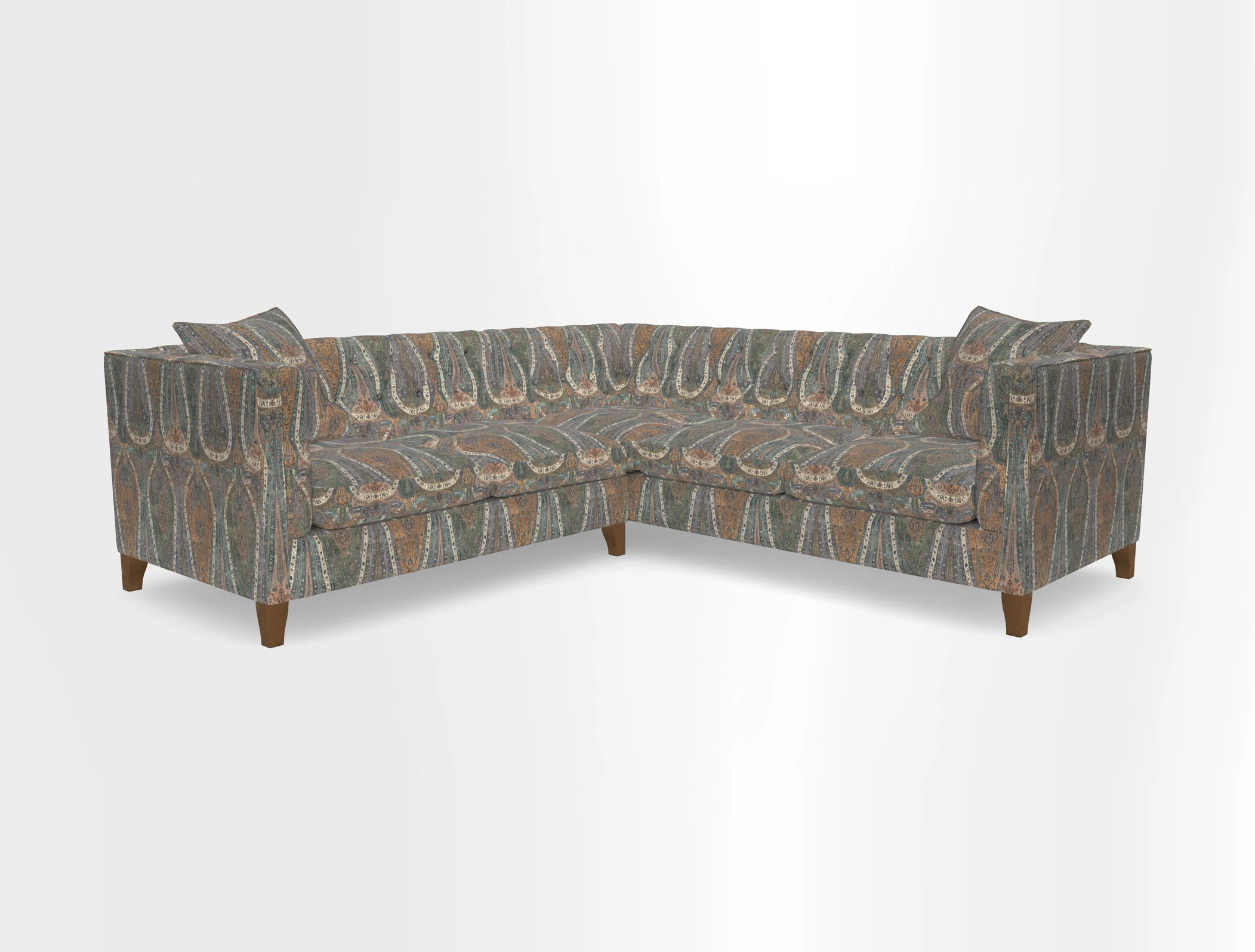 Haresfield Corner Sofa in Two Tone Plain Biscuit