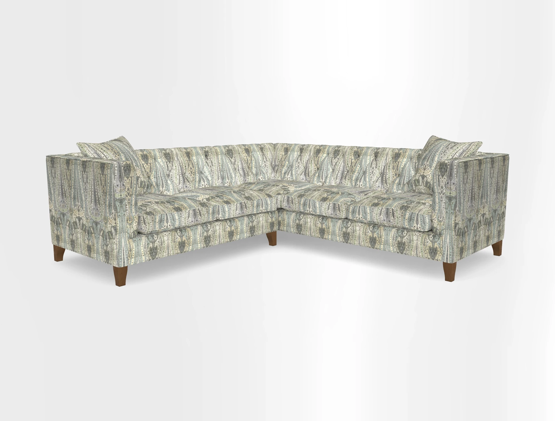 Haresfield Corner Sofa in Two Tone Plain Biscuit