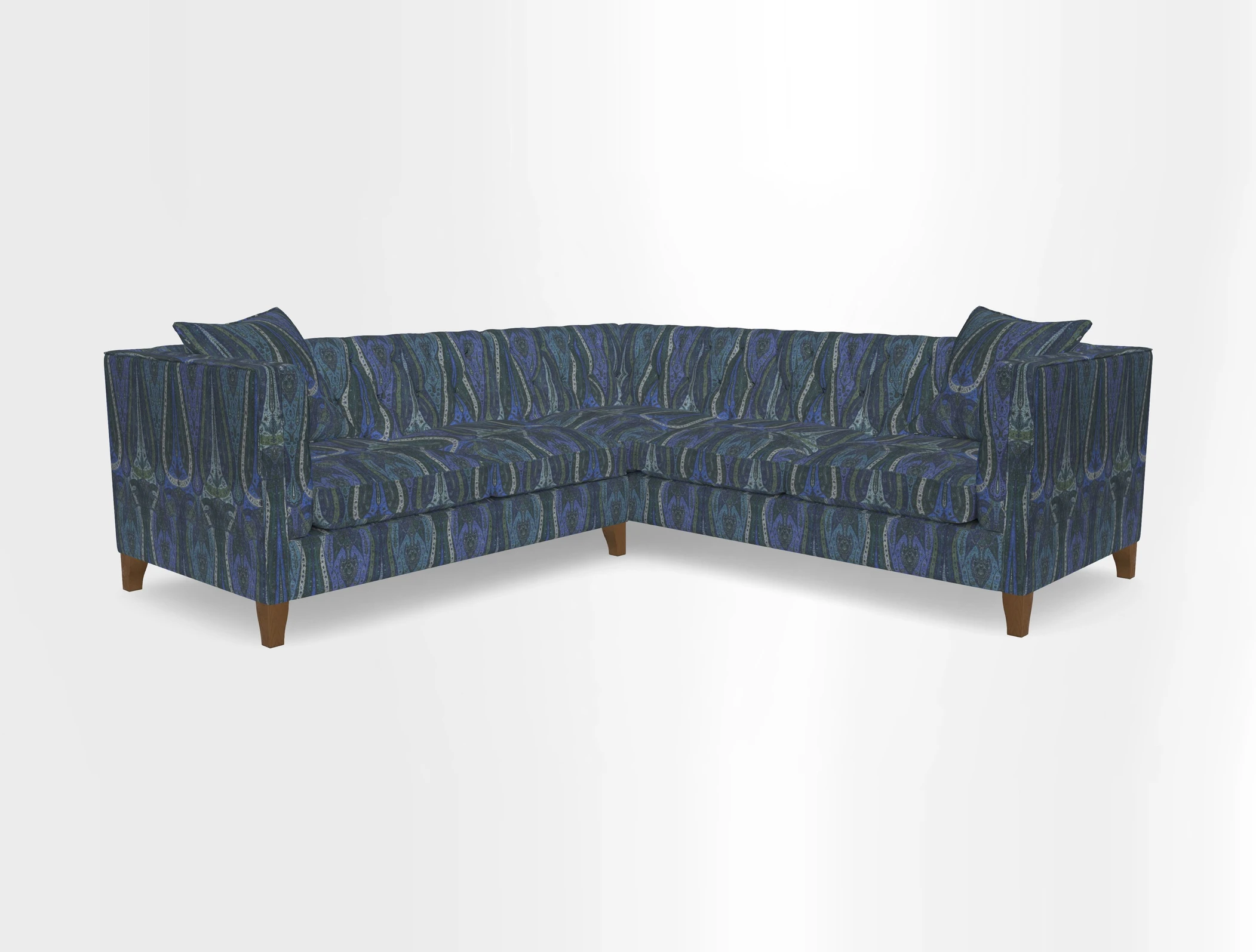 Haresfield Corner Sofa in Two Tone Plain Biscuit