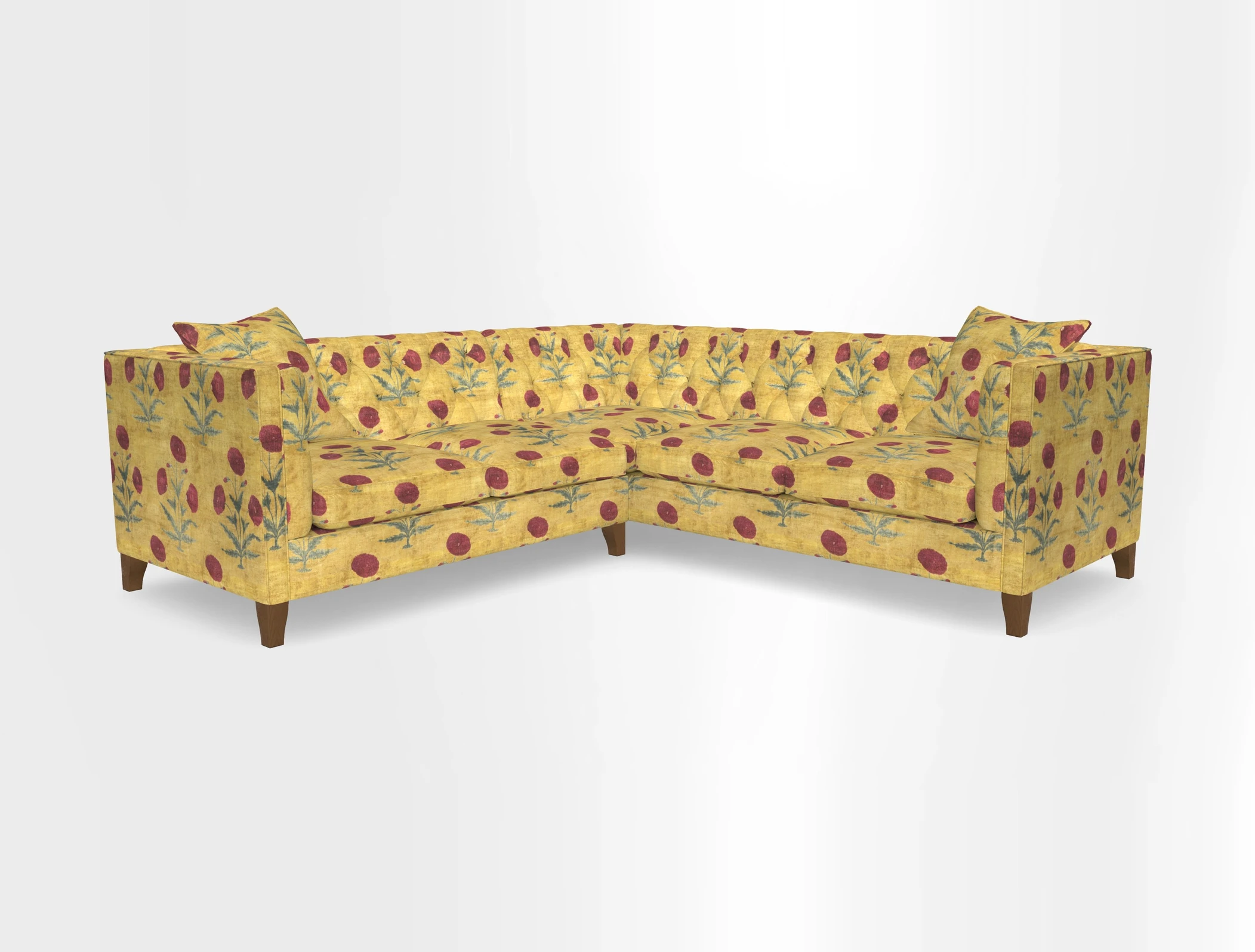 Haresfield Corner Sofa in Two Tone Plain Biscuit