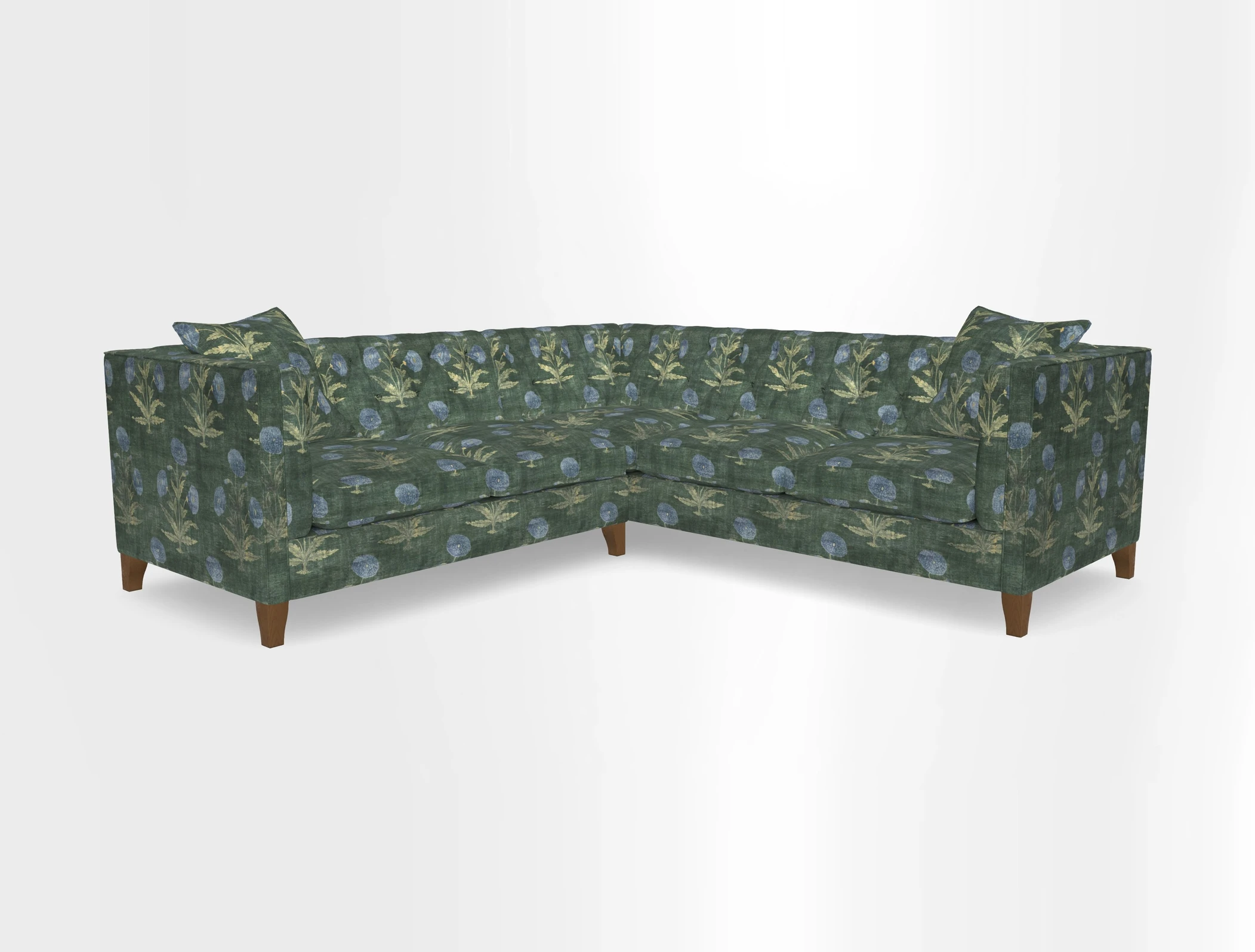 Haresfield Corner Sofa in Two Tone Plain Biscuit