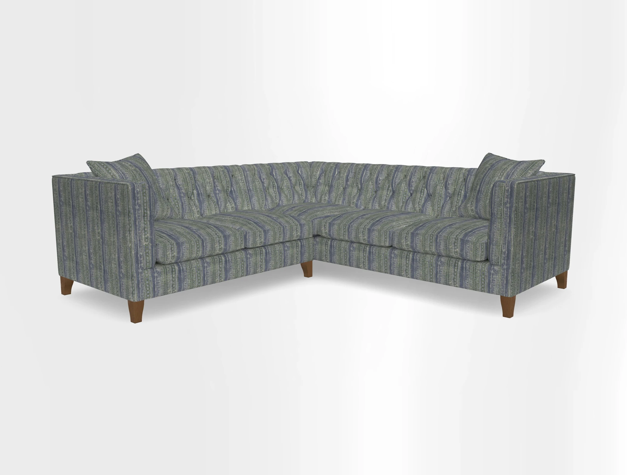 Haresfield Corner Sofa in Two Tone Plain Biscuit