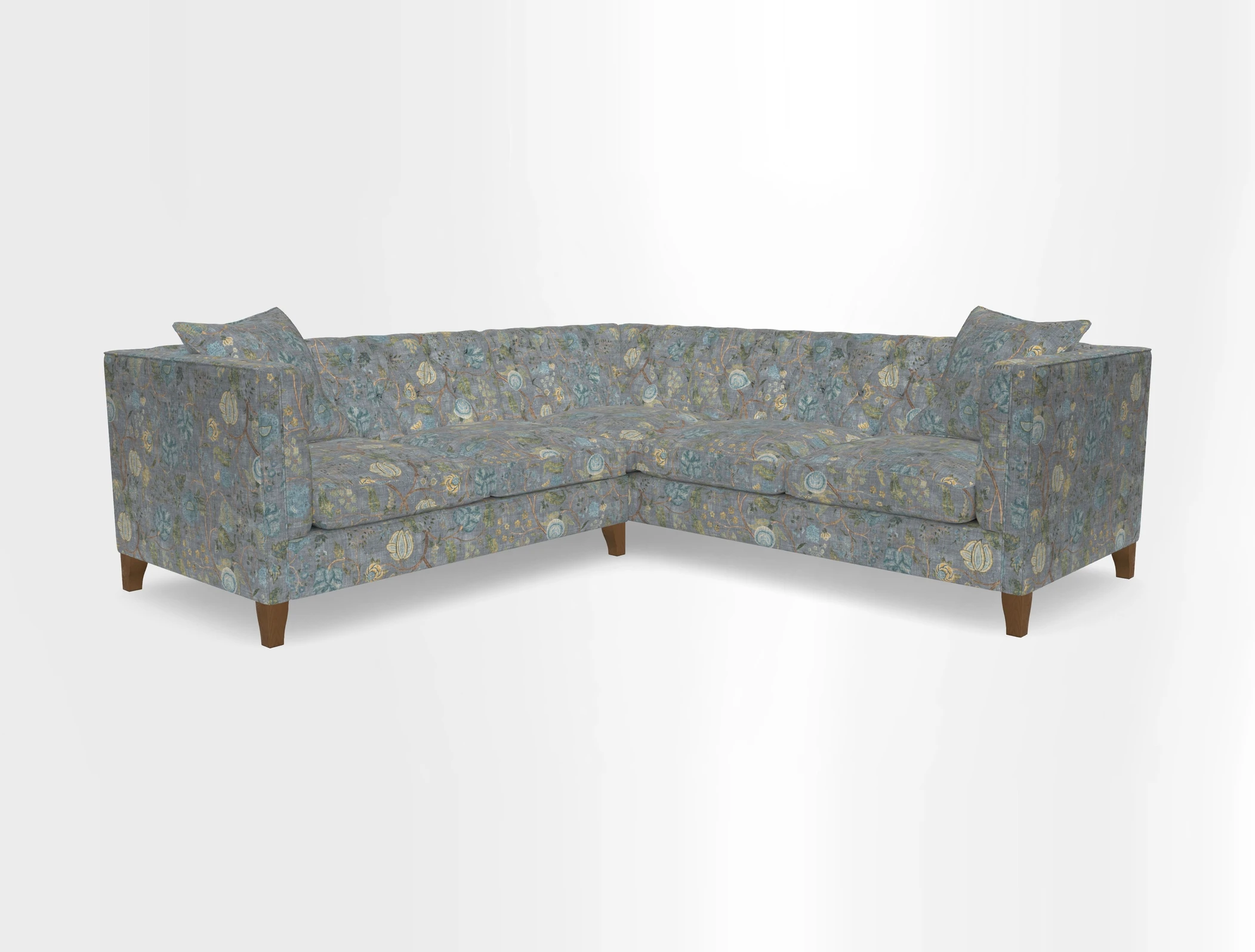 Haresfield Corner Sofa in Two Tone Plain Biscuit