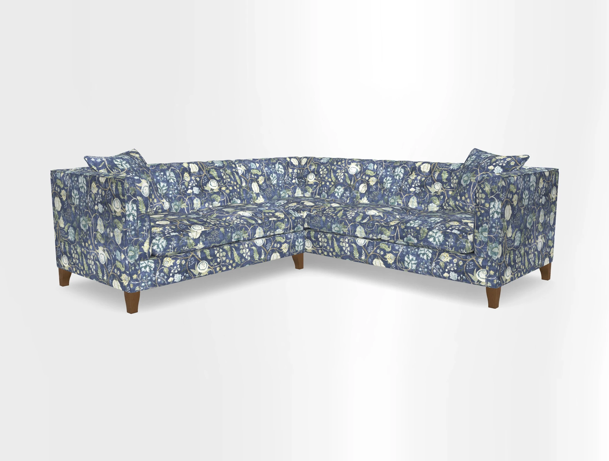 Haresfield Corner Sofa in Two Tone Plain Biscuit