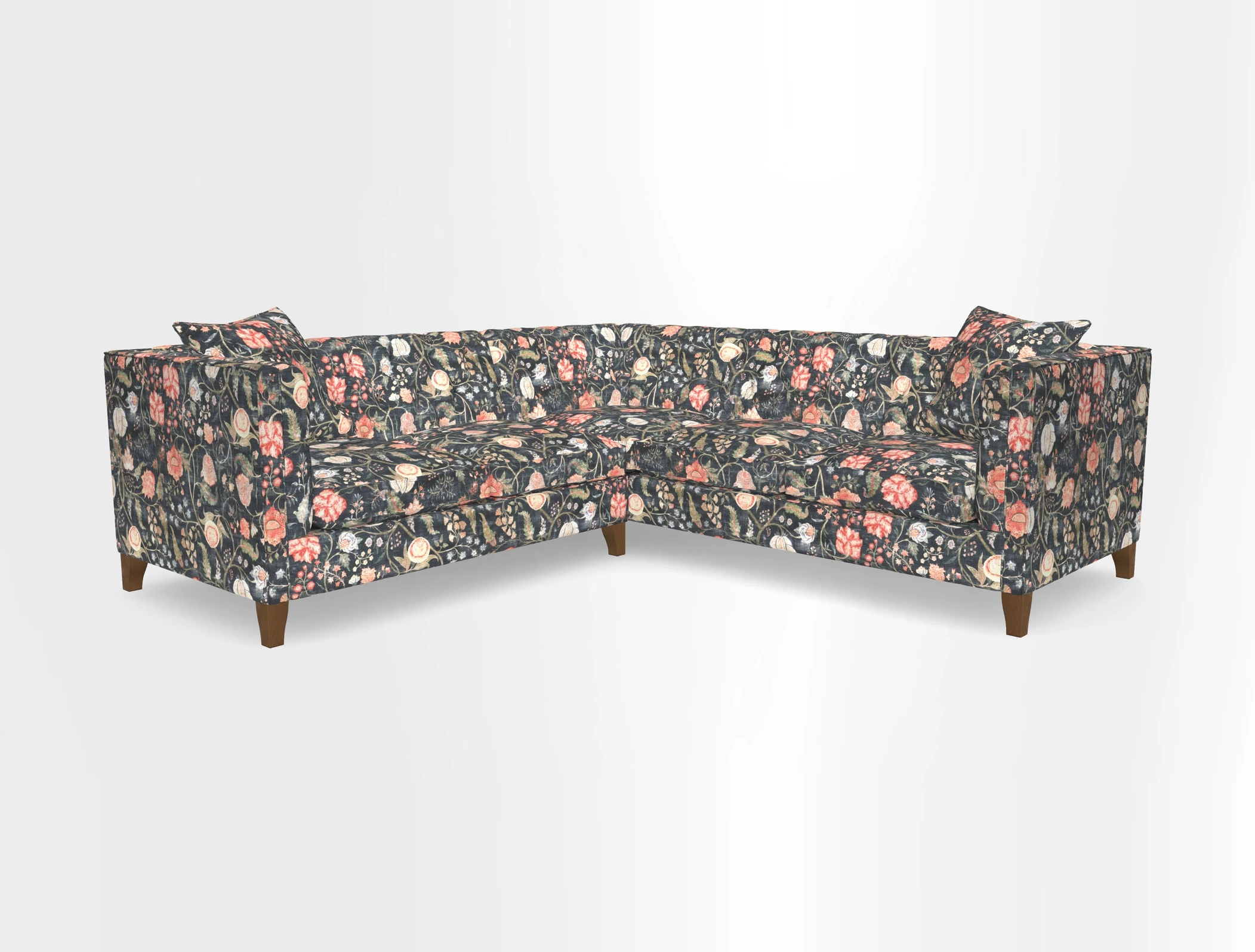 Haresfield Corner Sofa in Two Tone Plain Biscuit