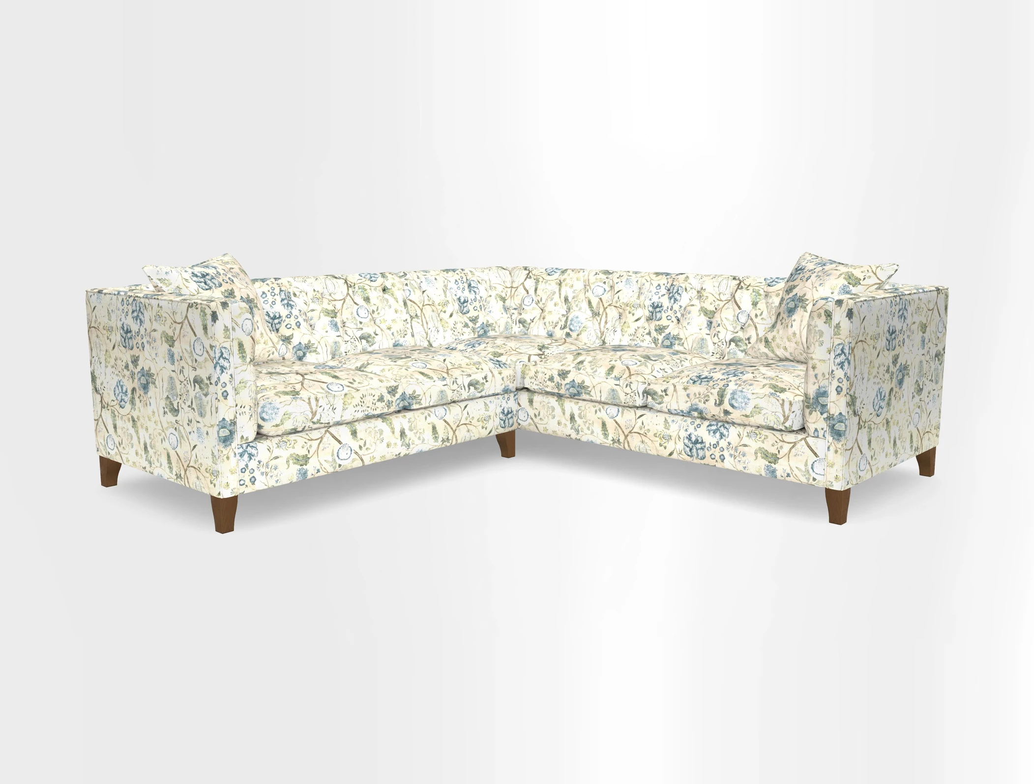 Haresfield Corner Sofa in Two Tone Plain Biscuit