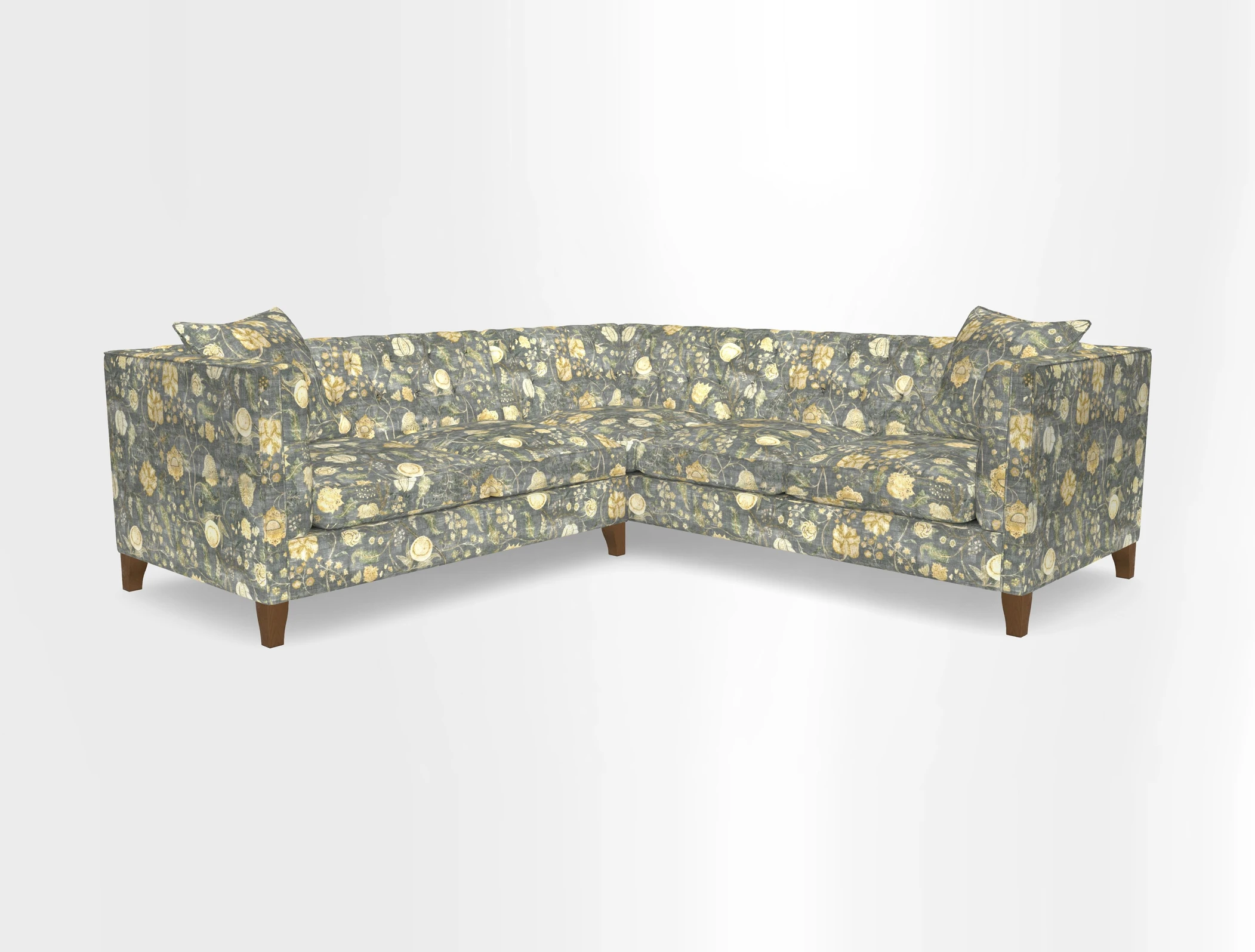 Haresfield Corner Sofa in Two Tone Plain Biscuit