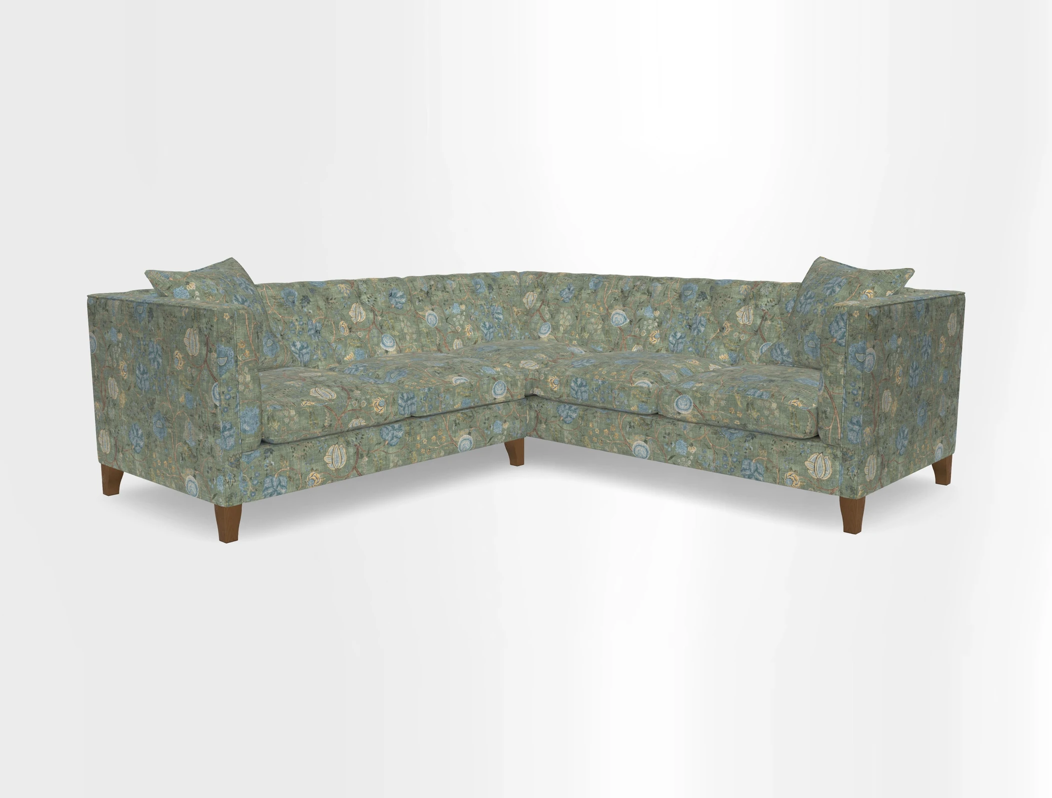 Haresfield Corner Sofa in Two Tone Plain Biscuit