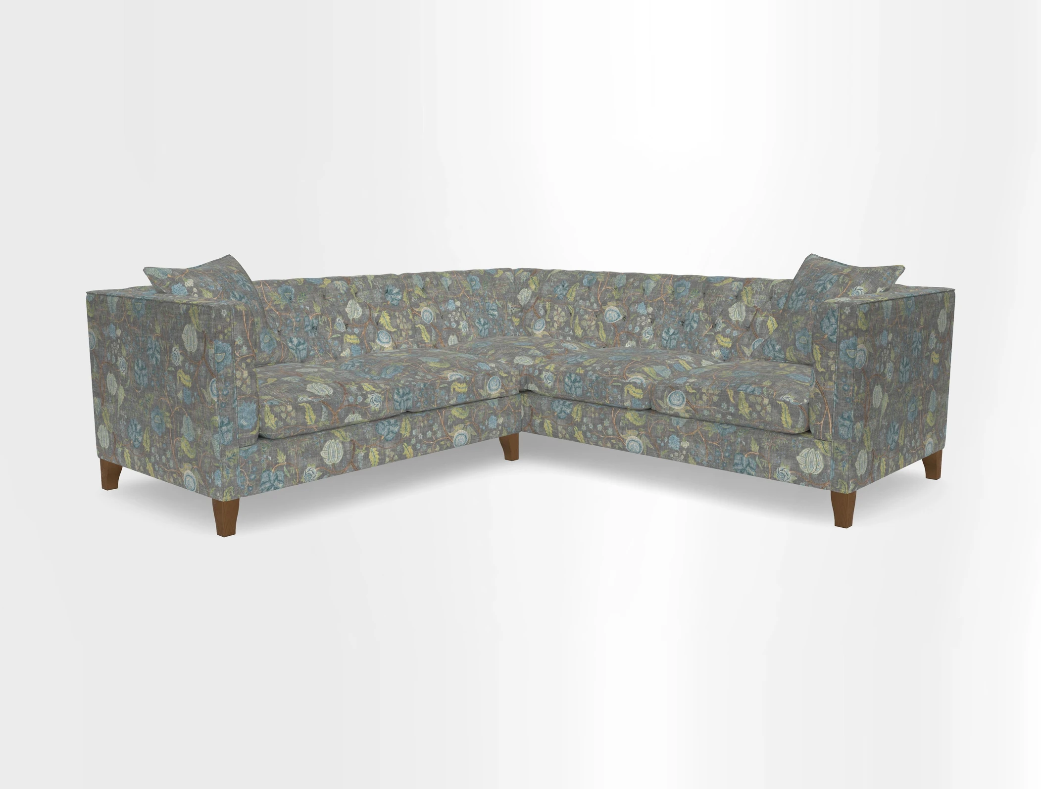 Haresfield Corner Sofa in Two Tone Plain Biscuit