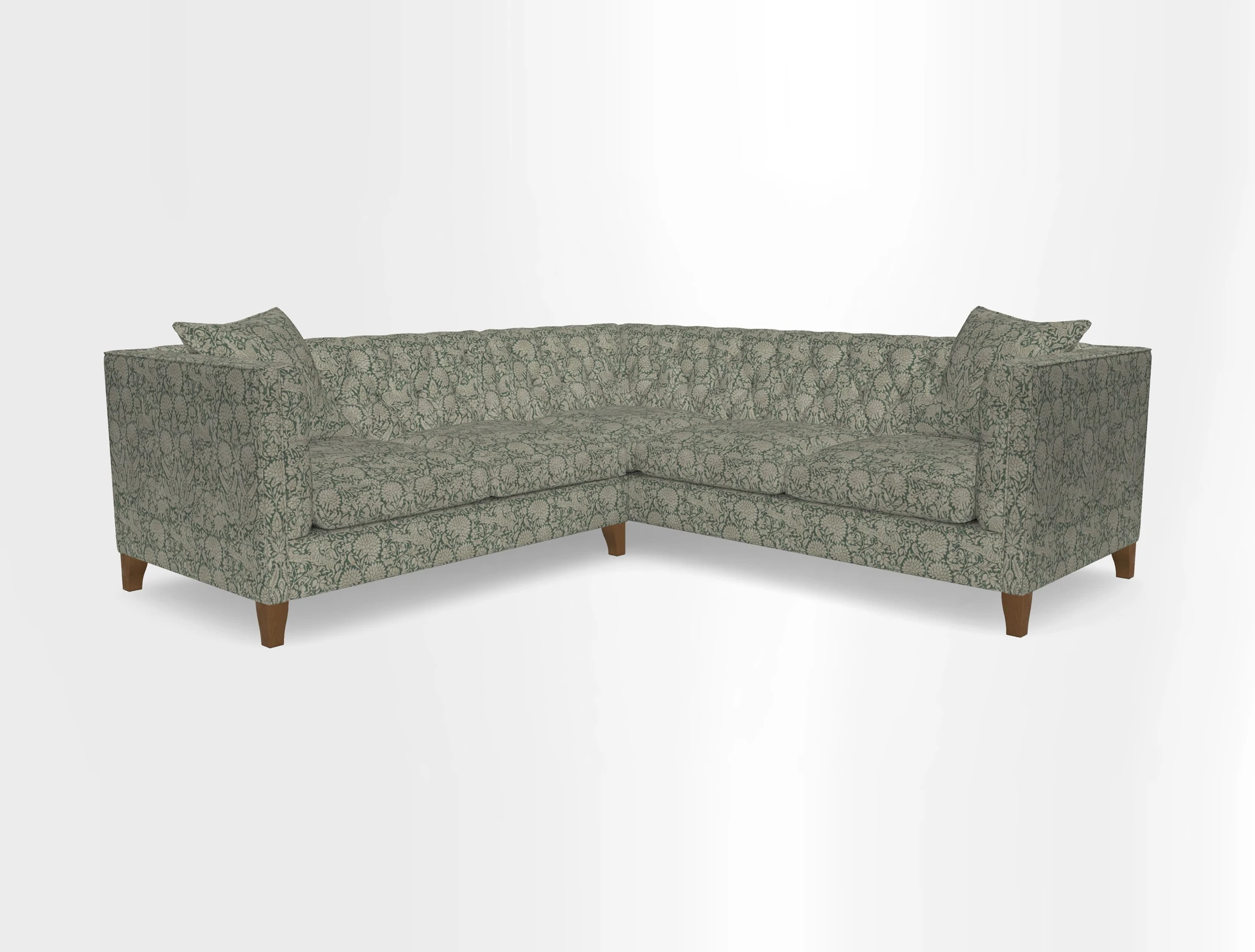 Haresfield Corner Sofa in Two Tone Plain Biscuit