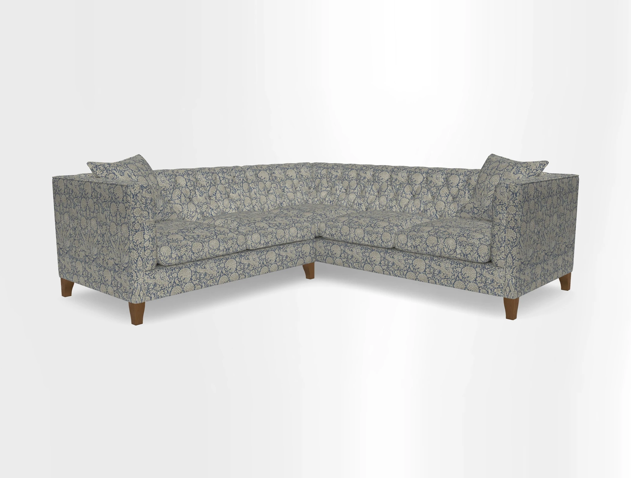 Haresfield Corner Sofa in Two Tone Plain Biscuit
