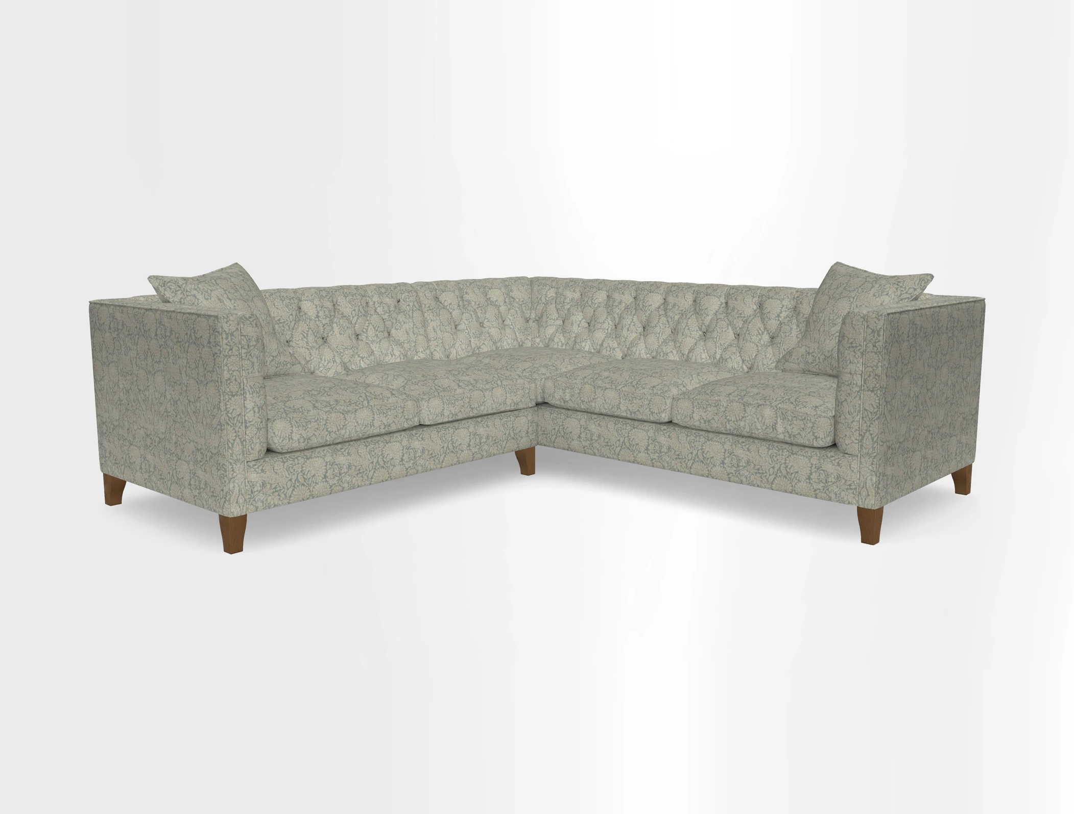 Haresfield Corner Sofa in Two Tone Plain Biscuit
