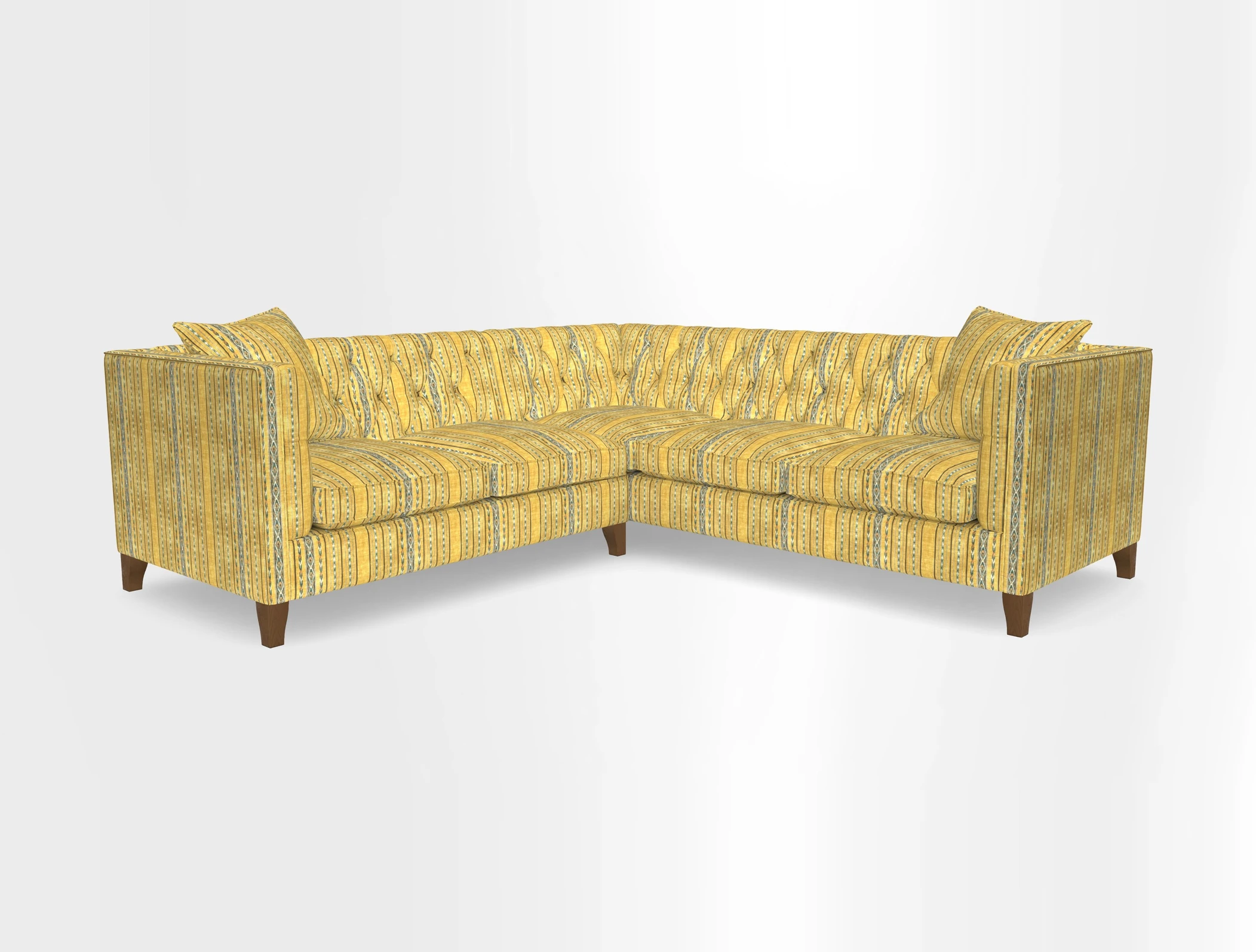 Haresfield Corner Sofa in Two Tone Plain Biscuit