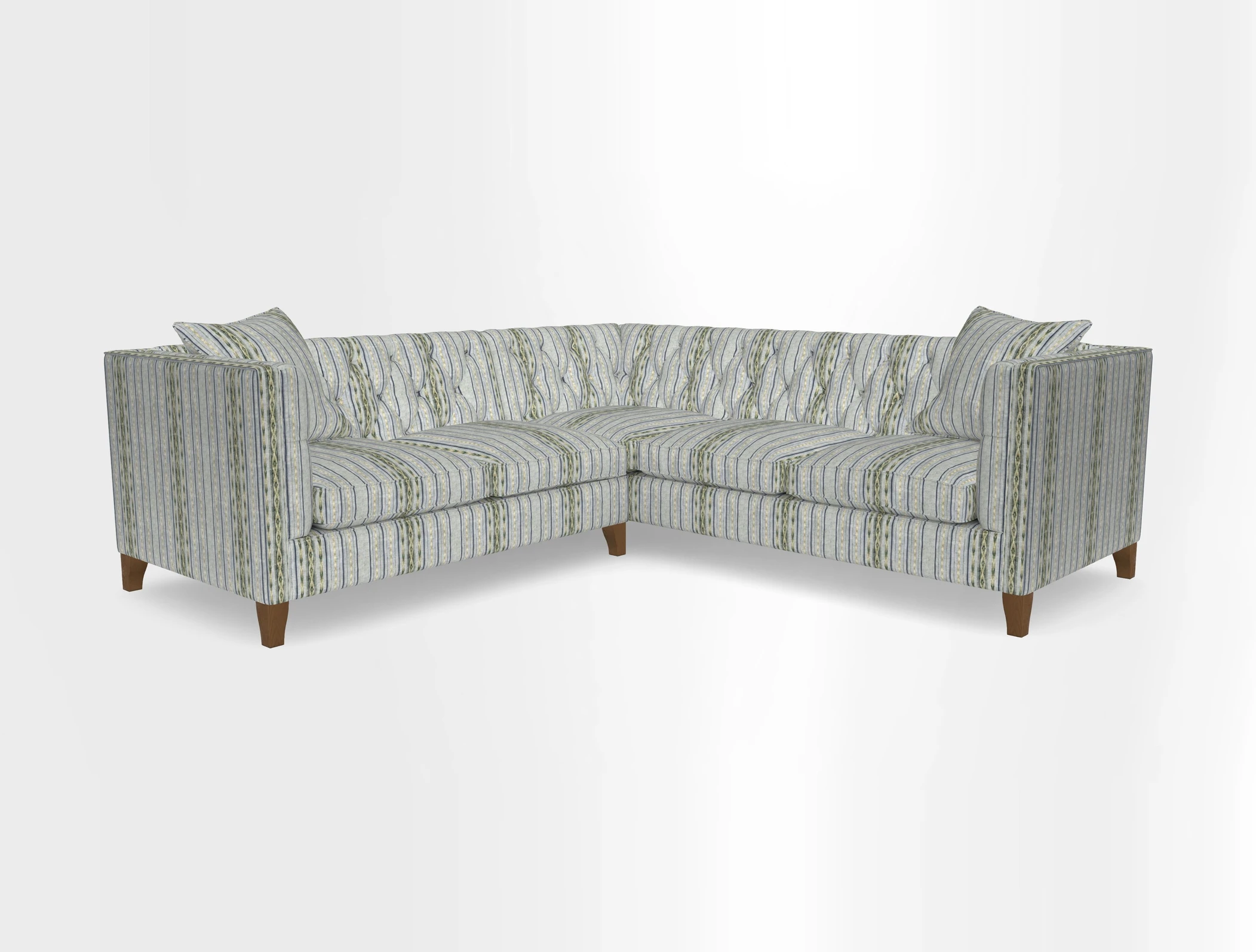 Haresfield Corner Sofa in Two Tone Plain Biscuit