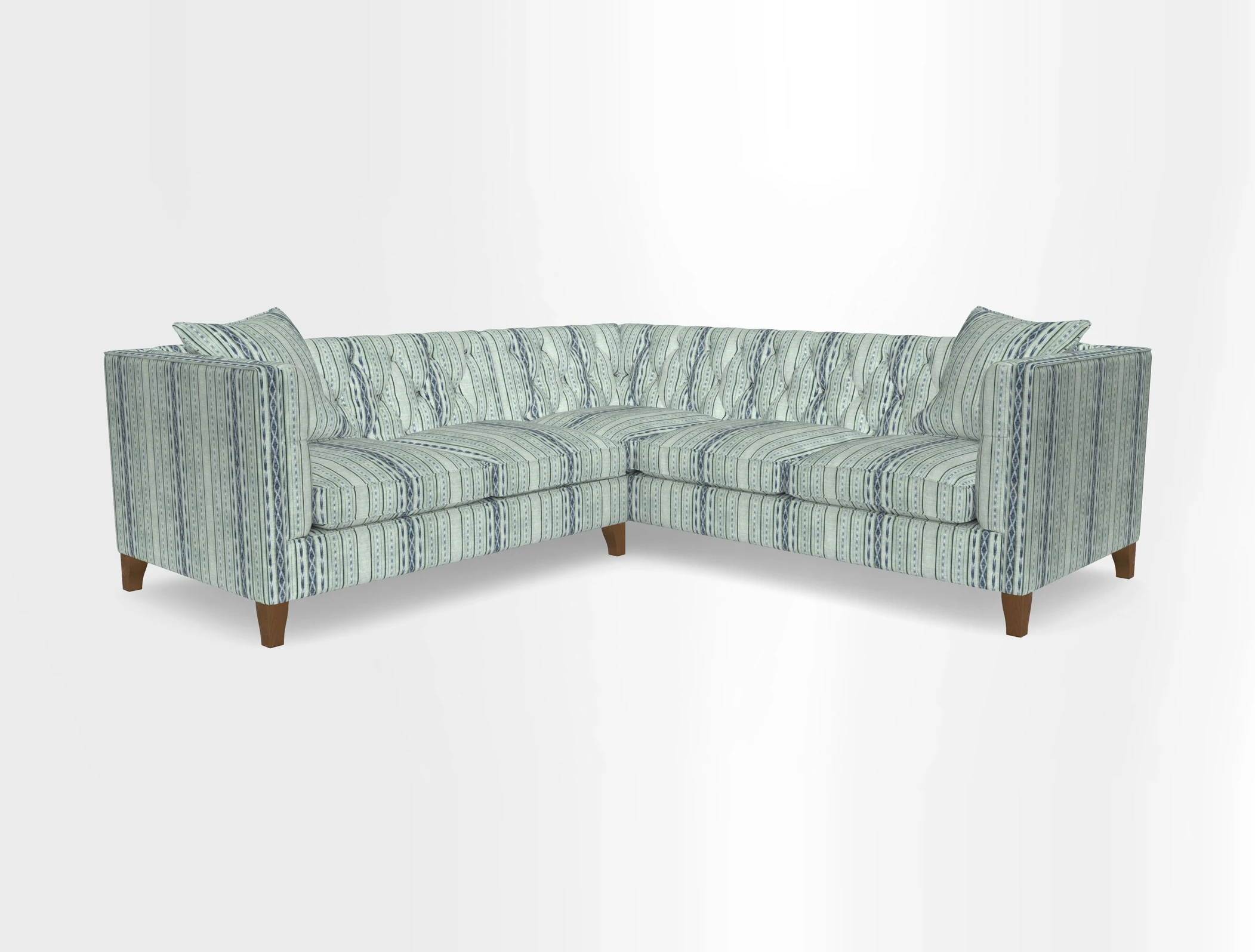 Haresfield Corner Sofa in Two Tone Plain Biscuit