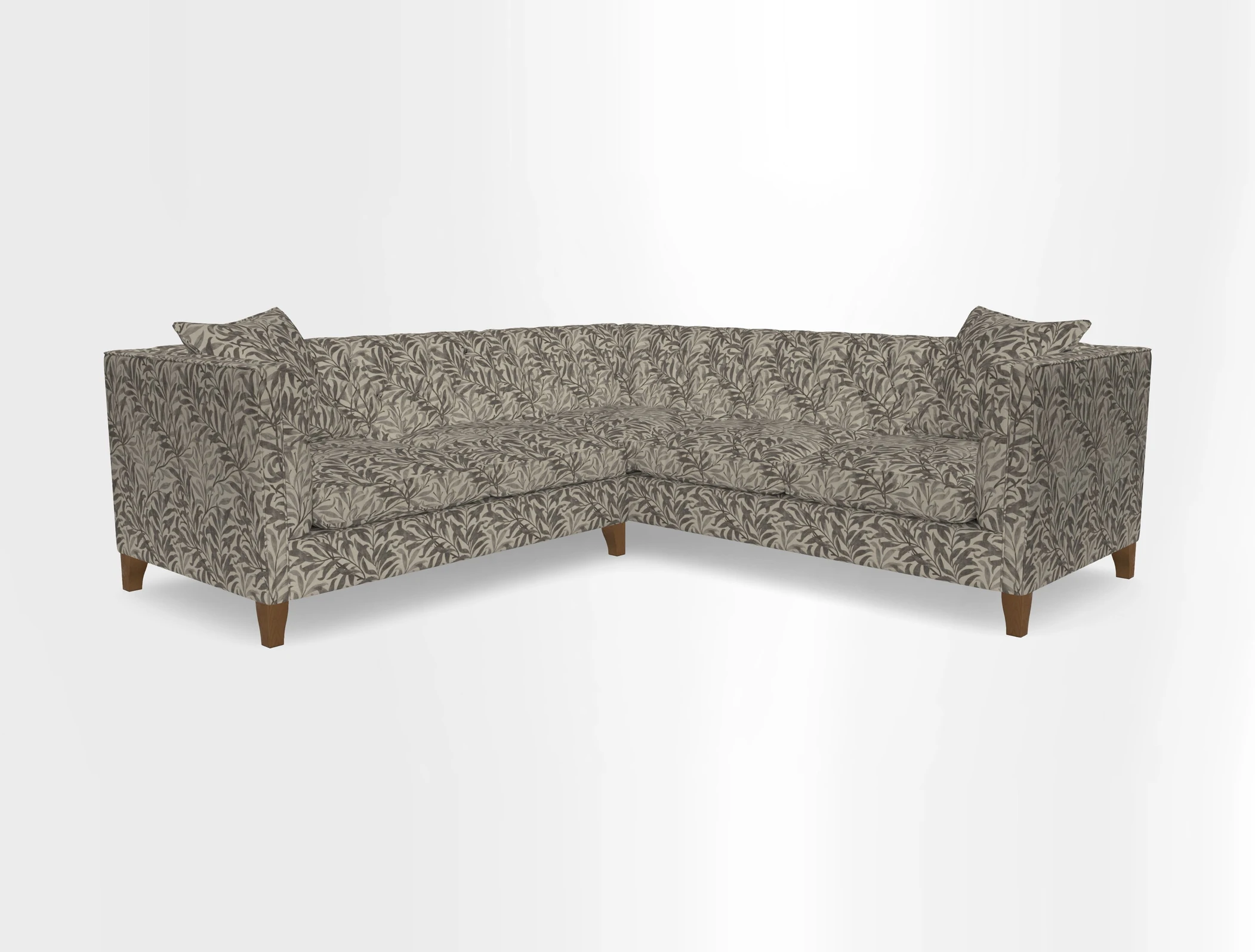 Haresfield Corner Sofa in Two Tone Plain Biscuit