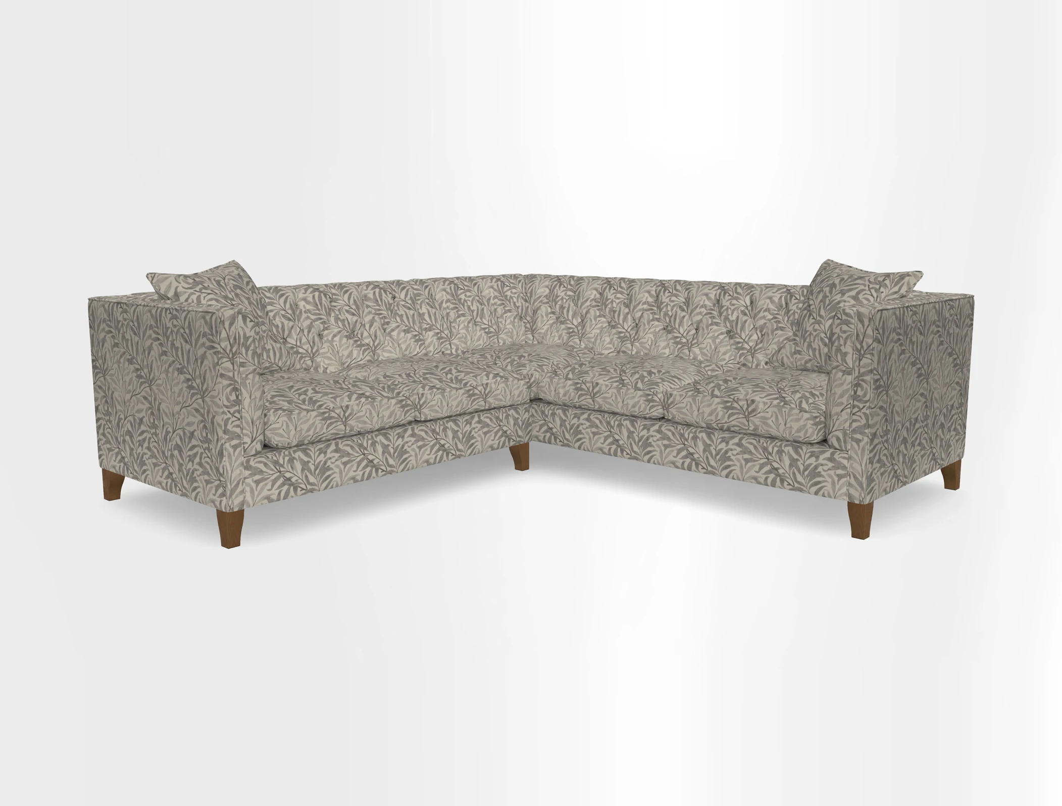 Haresfield Corner Sofa in Two Tone Plain Biscuit