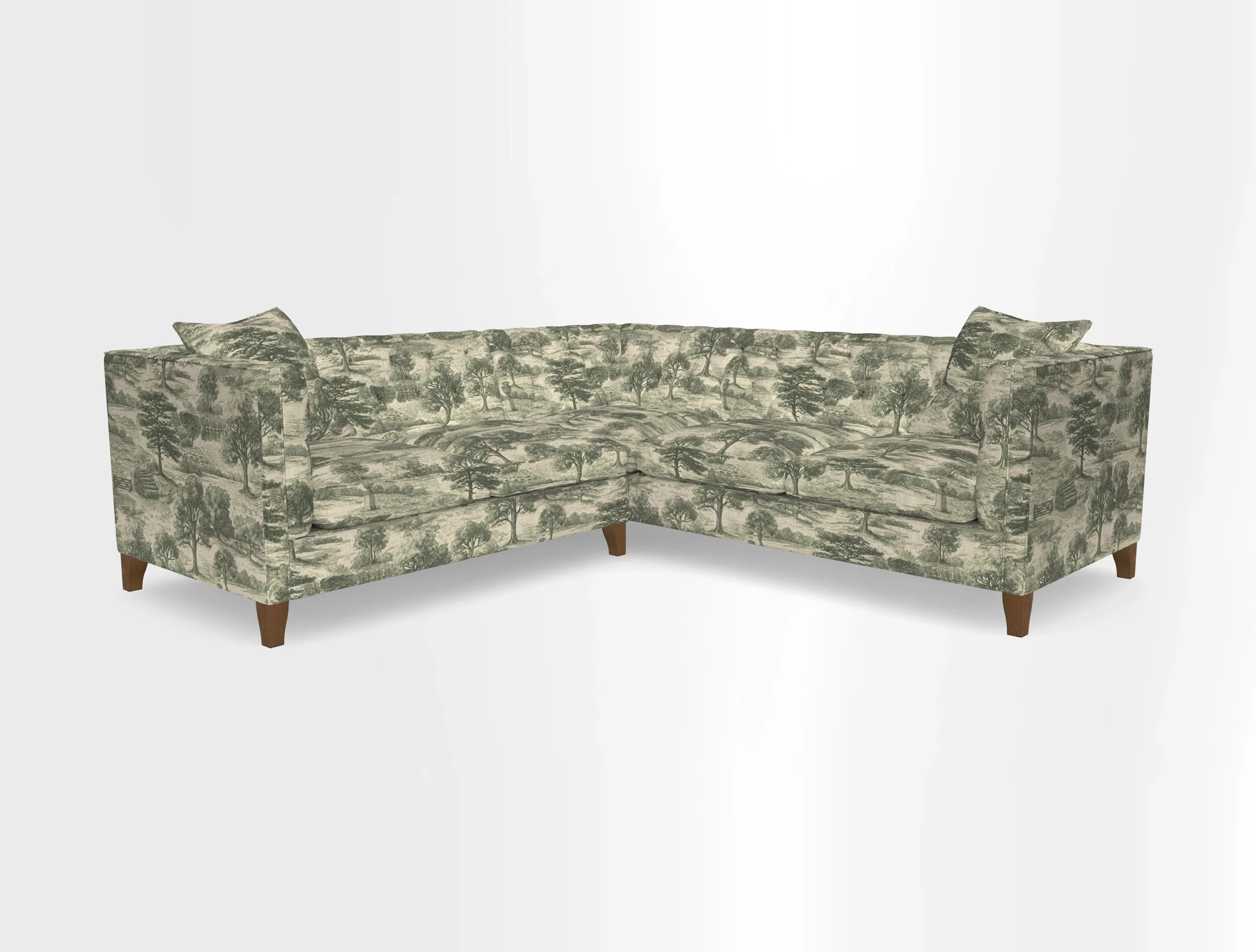 Haresfield Corner Sofa in Two Tone Plain Biscuit