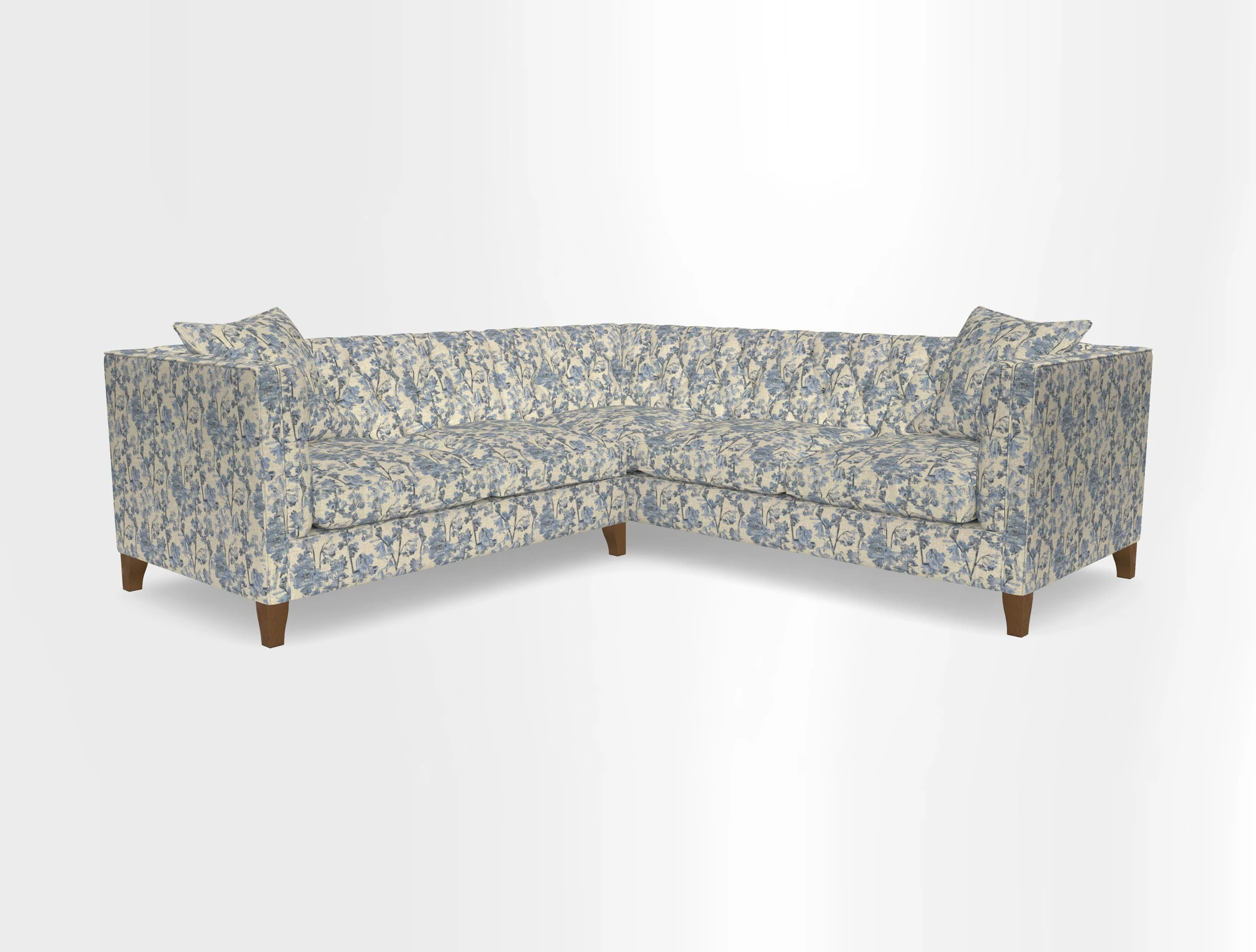 Haresfield Corner Sofa in Two Tone Plain Biscuit