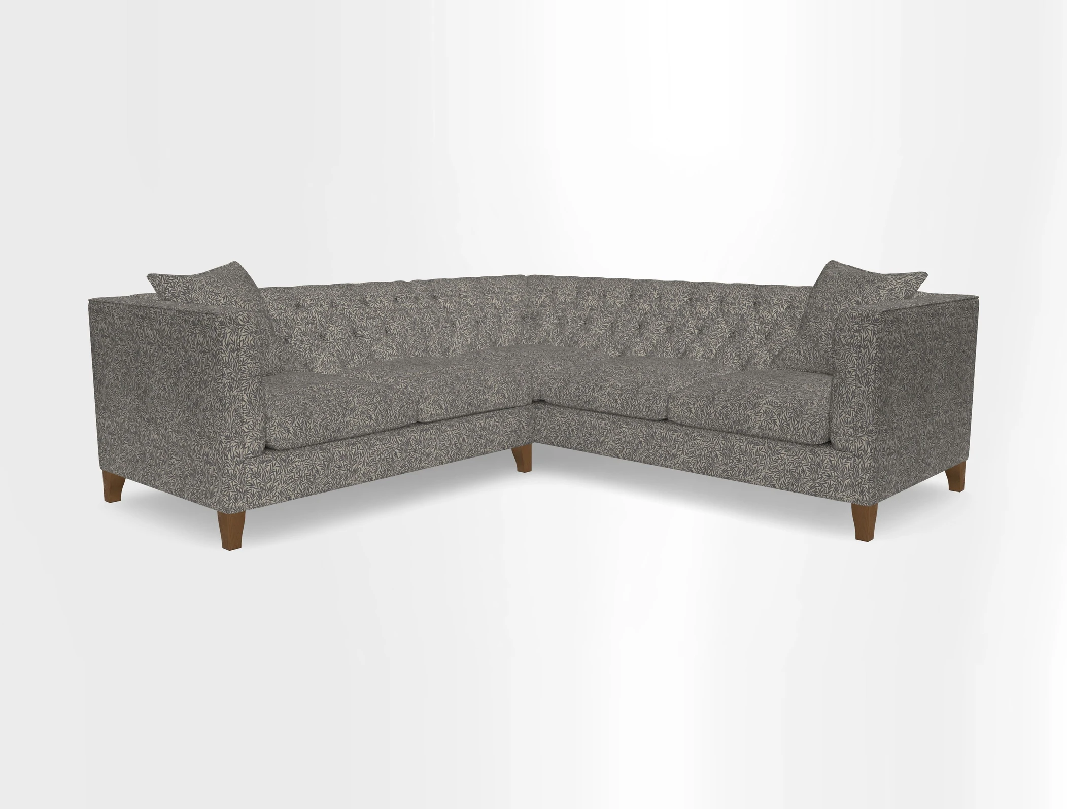 Haresfield Corner Sofa in Two Tone Plain Biscuit