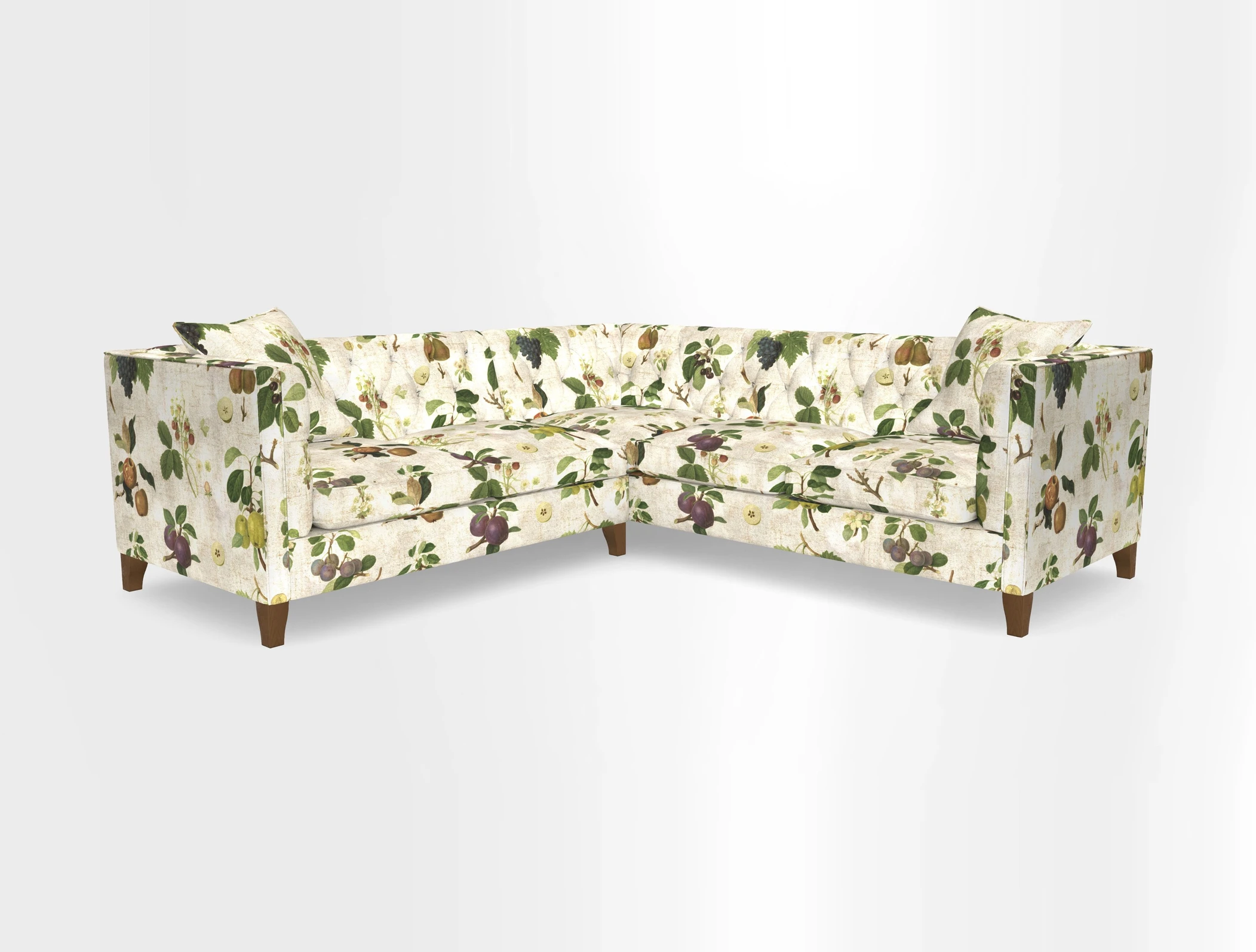 Haresfield Corner Sofa in Two Tone Plain Biscuit