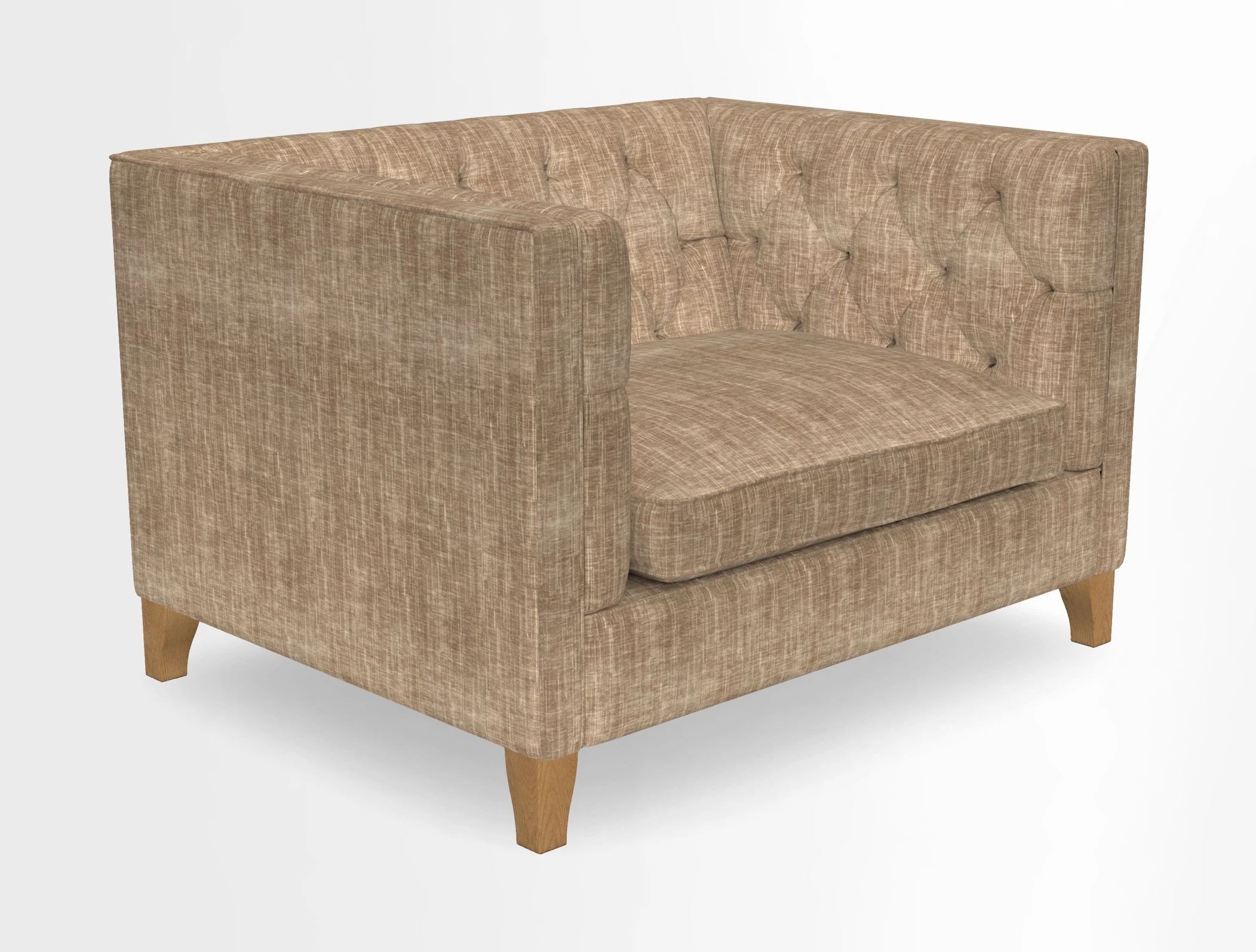 Haresfield Snuggler Dipped Arms in Mohair Lichen Seat Cushion in RHS Gertrude Jekyll Meadow Flower Olive and Scatters in RHS Gertrude Jekyll Folklore Olive