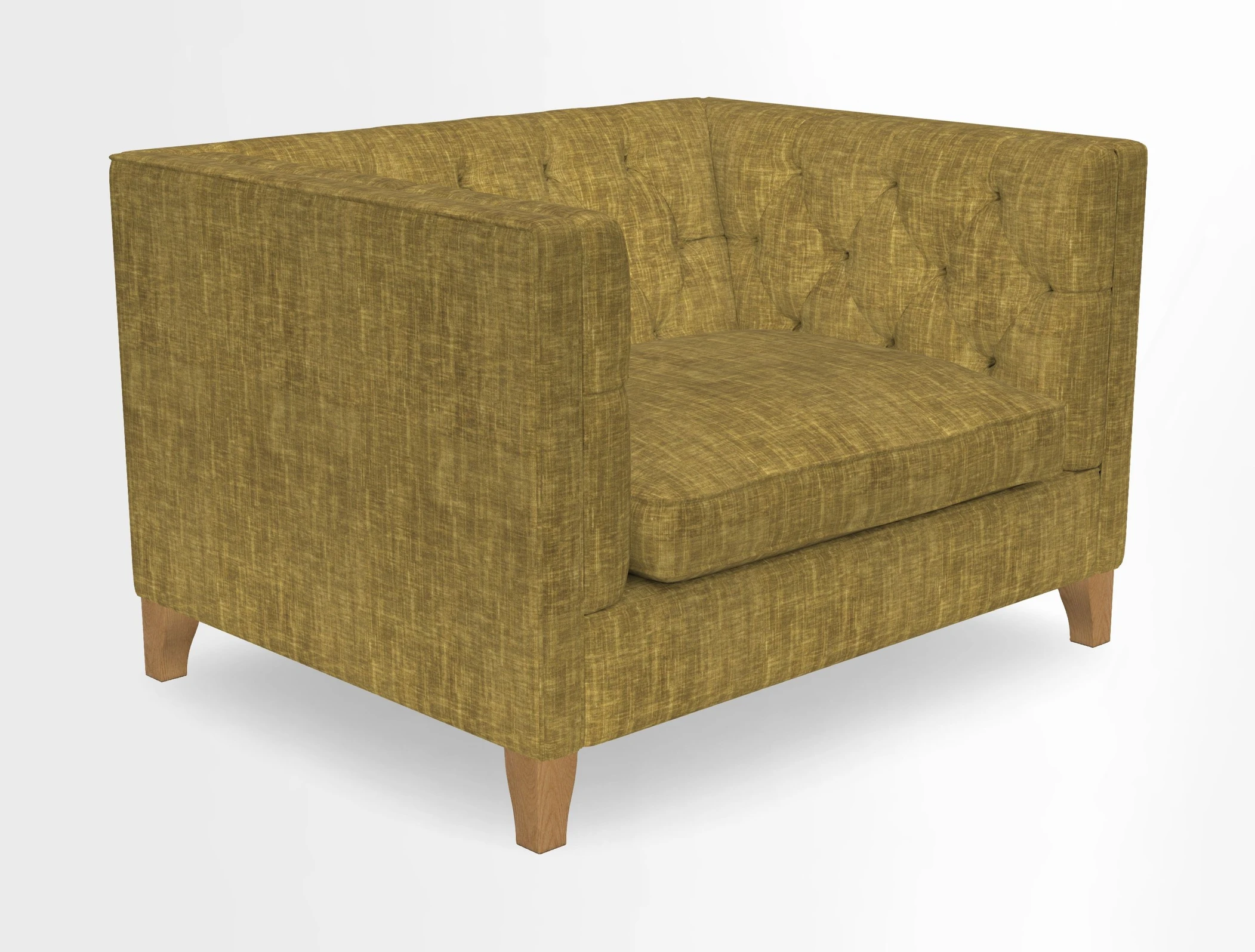 Haresfield Snuggler Dipped Arms in Mohair Lichen Seat Cushion in RHS Gertrude Jekyll Meadow Flower Olive and Scatters in RHS Gertrude Jekyll Folklore Olive