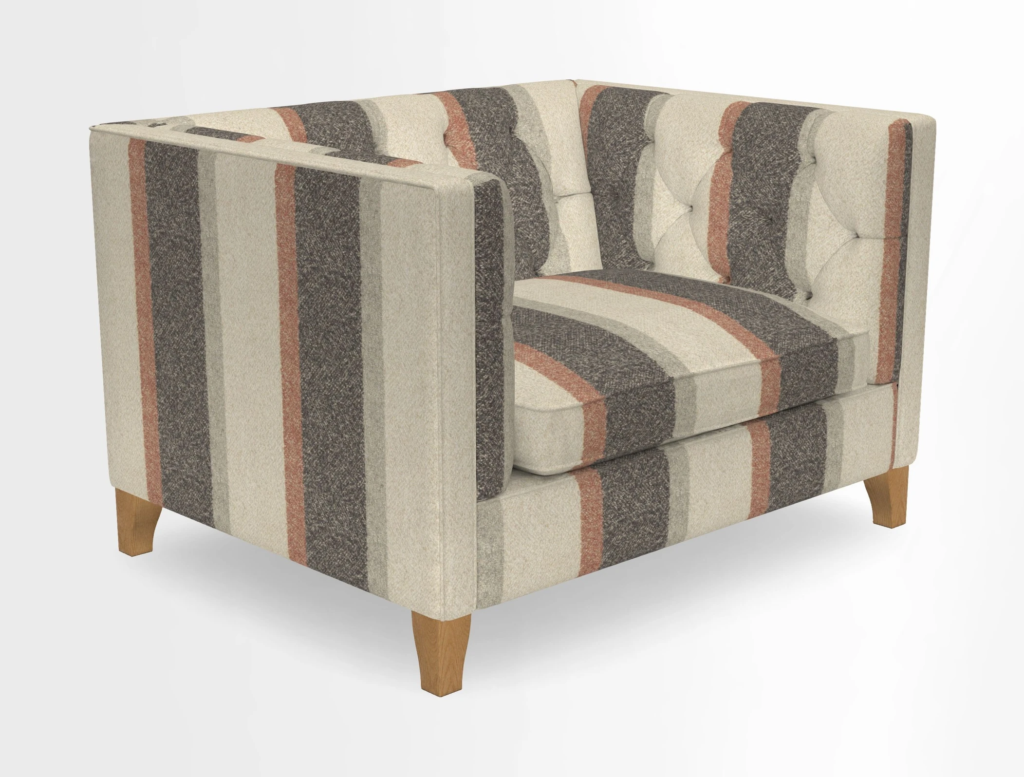 Haresfield Snuggler Dipped Arms in Mohair Lichen Seat Cushion in RHS Gertrude Jekyll Meadow Flower Olive and Scatters in RHS Gertrude Jekyll Folklore Olive