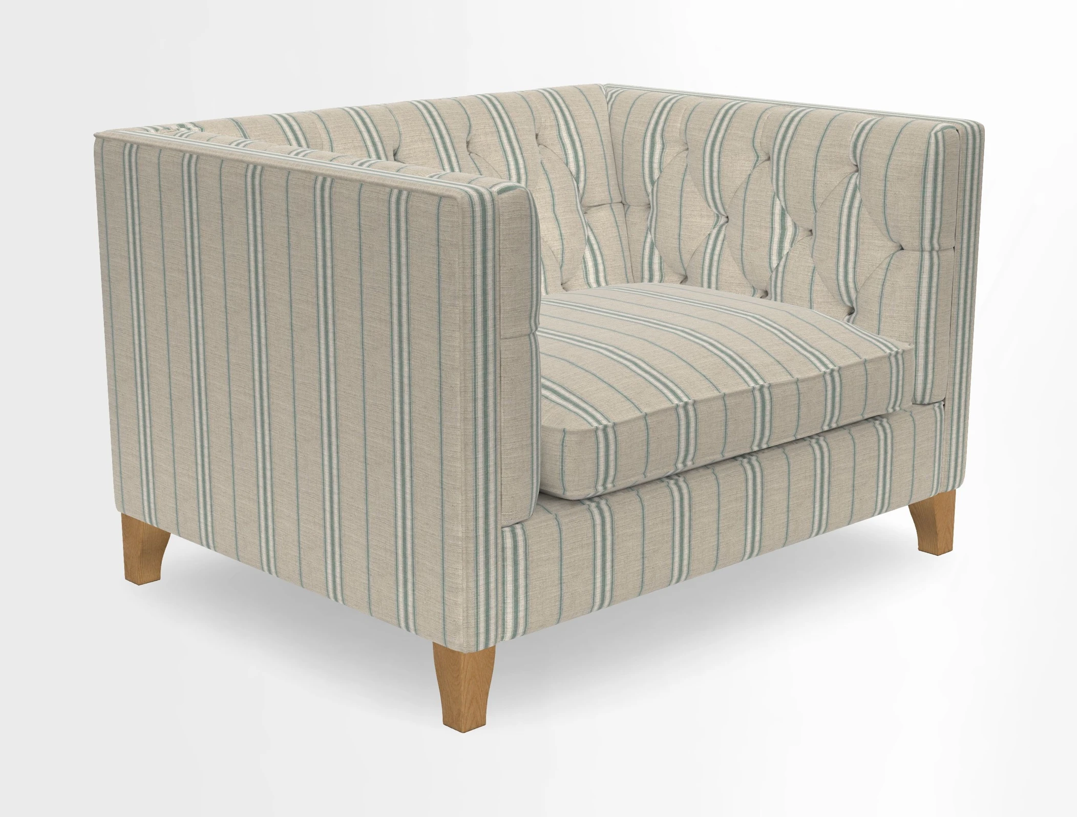 Haresfield Snuggler Dipped Arms in Mohair Lichen Seat Cushion in RHS Gertrude Jekyll Meadow Flower Olive and Scatters in RHS Gertrude Jekyll Folklore Olive
