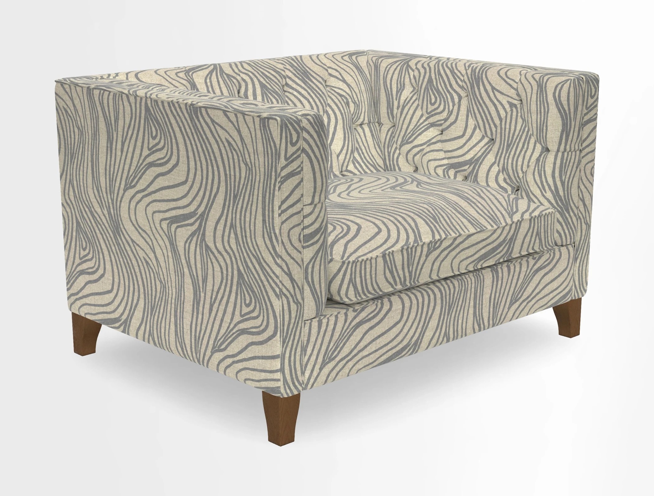 Haresfield Snuggler Dipped Arms in Mohair Lichen Seat Cushion in RHS Gertrude Jekyll Meadow Flower Olive and Scatters in RHS Gertrude Jekyll Folklore Olive