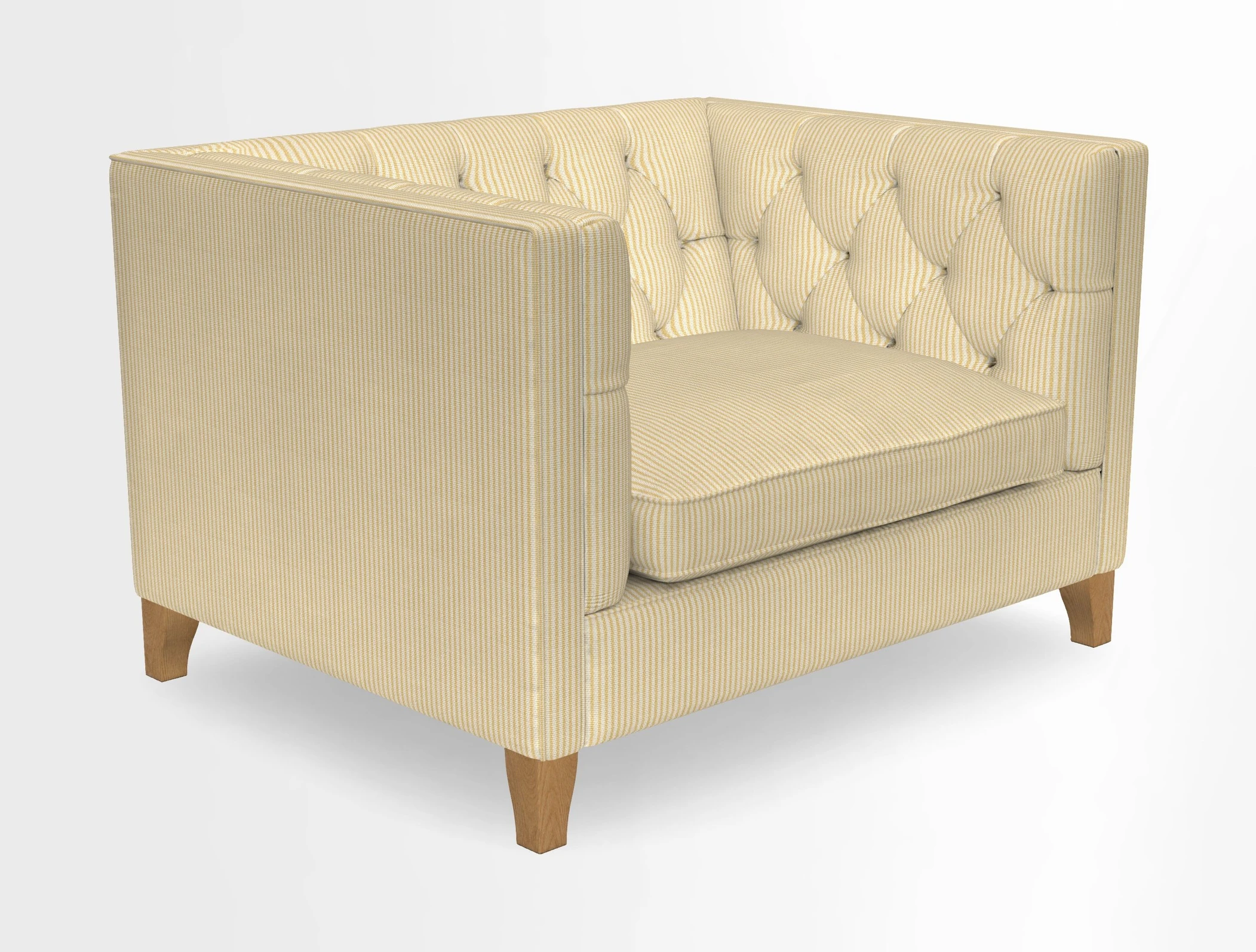 Haresfield Snuggler Dipped Arms in Mohair Lichen Seat Cushion in RHS Gertrude Jekyll Meadow Flower Olive and Scatters in RHS Gertrude Jekyll Folklore Olive