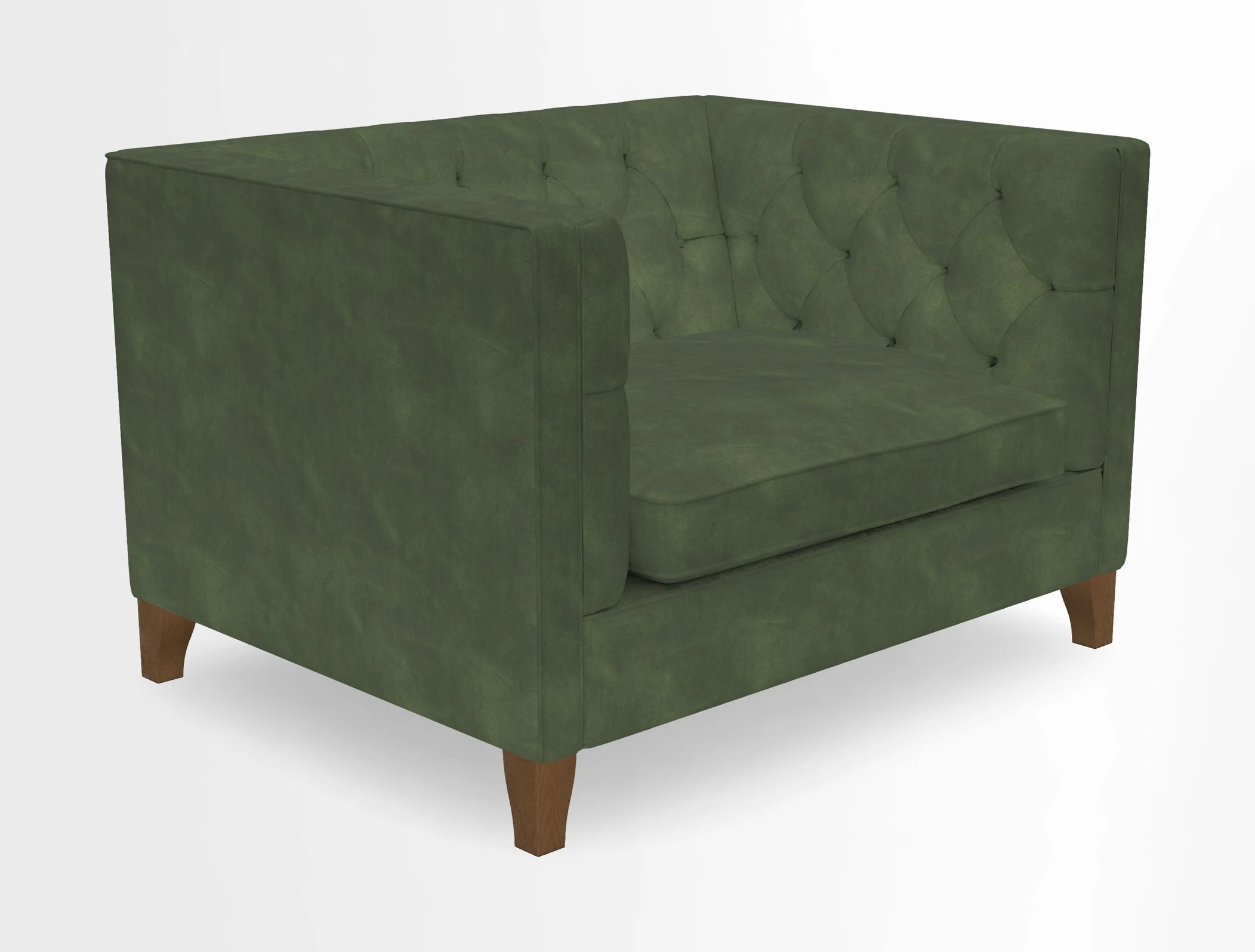 Haresfield Snuggler Dipped Arms in Mohair Lichen Seat Cushion in RHS Gertrude Jekyll Meadow Flower Olive and Scatters in RHS Gertrude Jekyll Folklore Olive