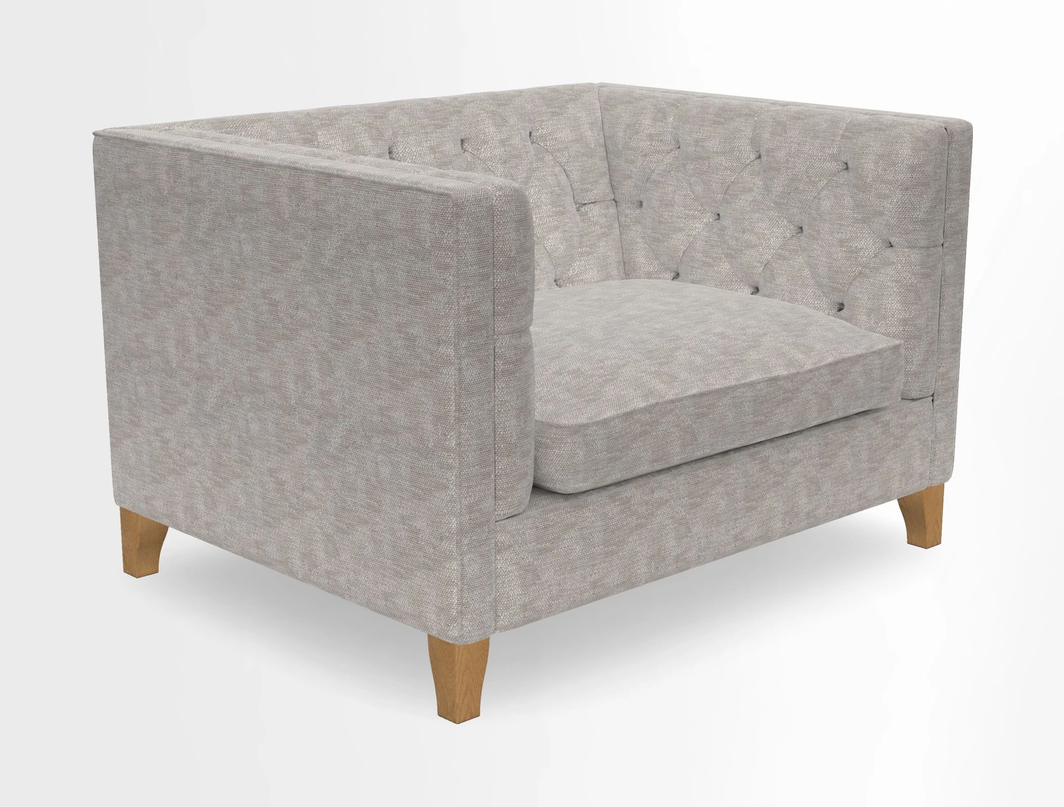 Haresfield Snuggler Dipped Arms in Mohair Lichen Seat Cushion in RHS Gertrude Jekyll Meadow Flower Olive and Scatters in RHS Gertrude Jekyll Folklore Olive