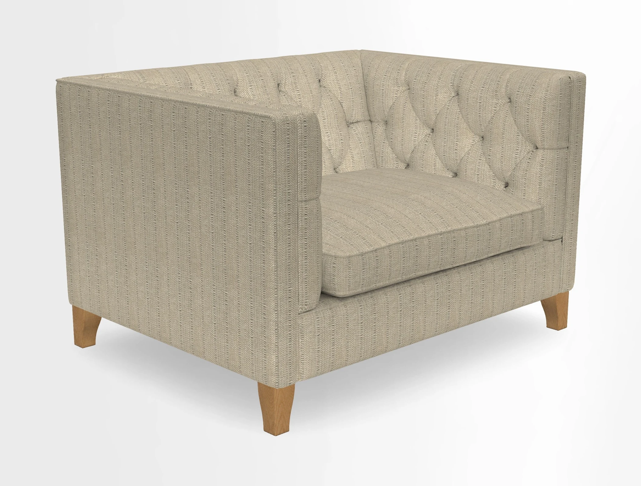 Haresfield Snuggler Dipped Arms in Mohair Lichen Seat Cushion in RHS Gertrude Jekyll Meadow Flower Olive and Scatters in RHS Gertrude Jekyll Folklore Olive