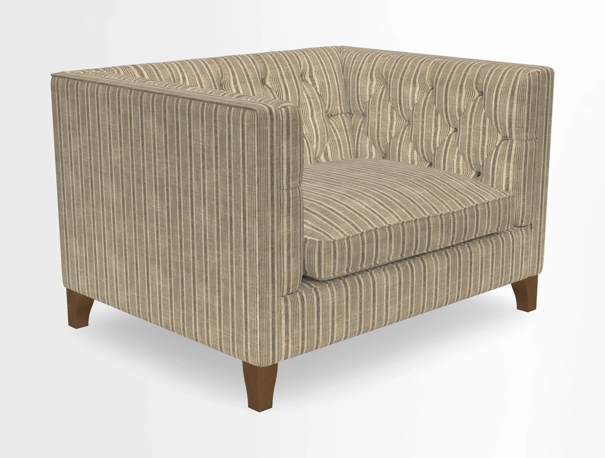 Haresfield Snuggler Dipped Arms in Mohair Lichen Seat Cushion in RHS Gertrude Jekyll Meadow Flower Olive and Scatters in RHS Gertrude Jekyll Folklore Olive