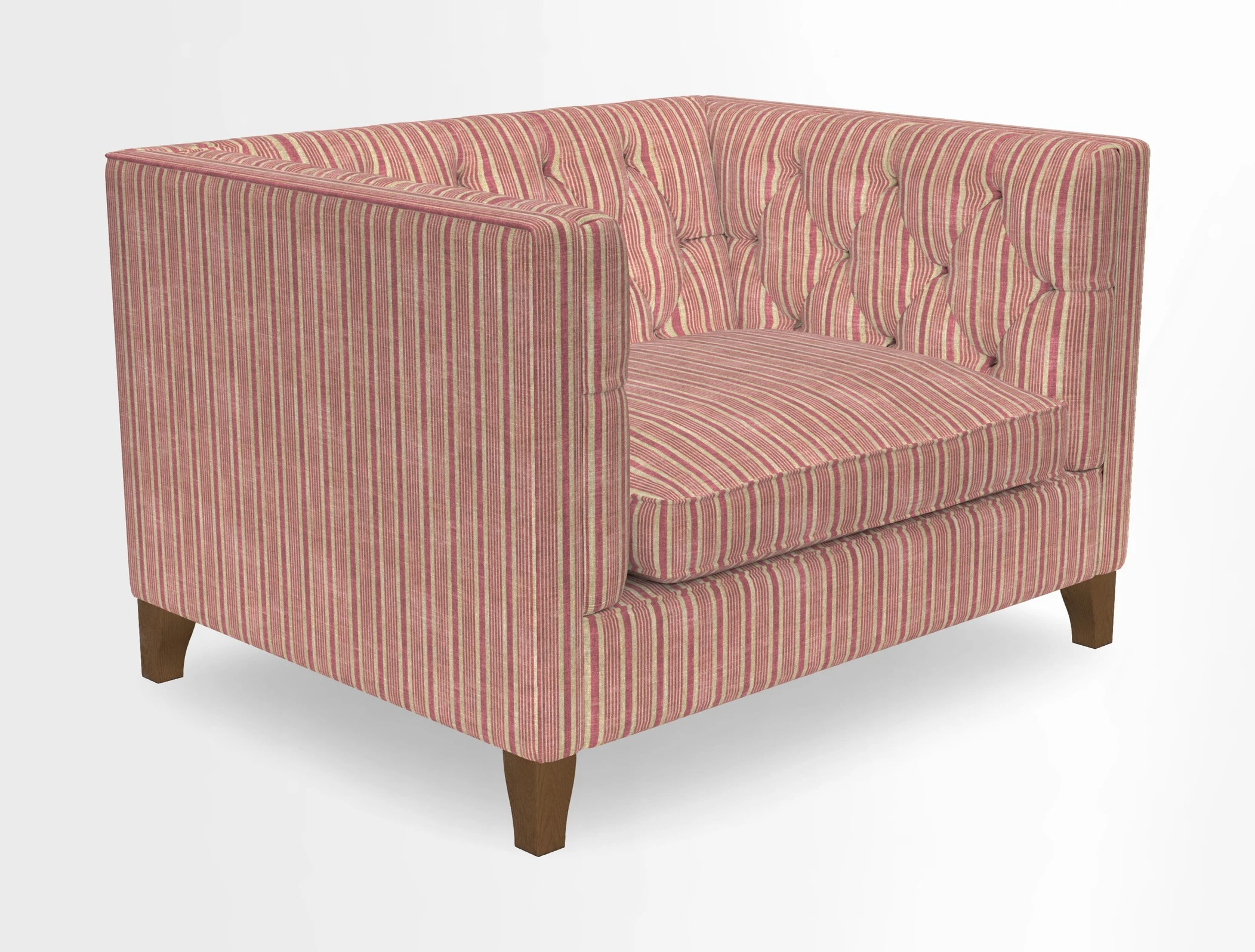 Haresfield Snuggler Dipped Arms in Mohair Lichen Seat Cushion in RHS Gertrude Jekyll Meadow Flower Olive and Scatters in RHS Gertrude Jekyll Folklore Olive