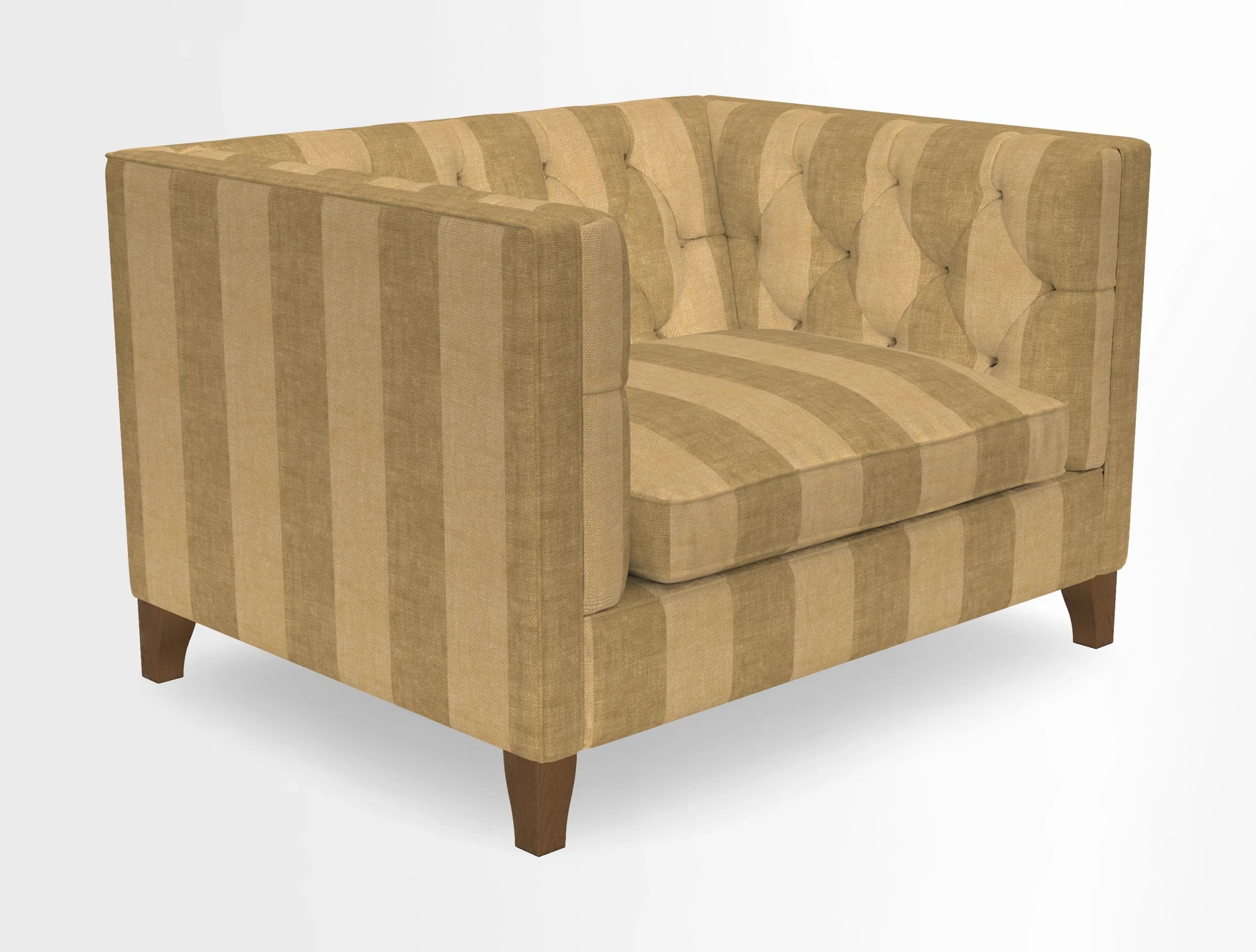 Haresfield Snuggler Dipped Arms in Mohair Lichen Seat Cushion in RHS Gertrude Jekyll Meadow Flower Olive and Scatters in RHS Gertrude Jekyll Folklore Olive