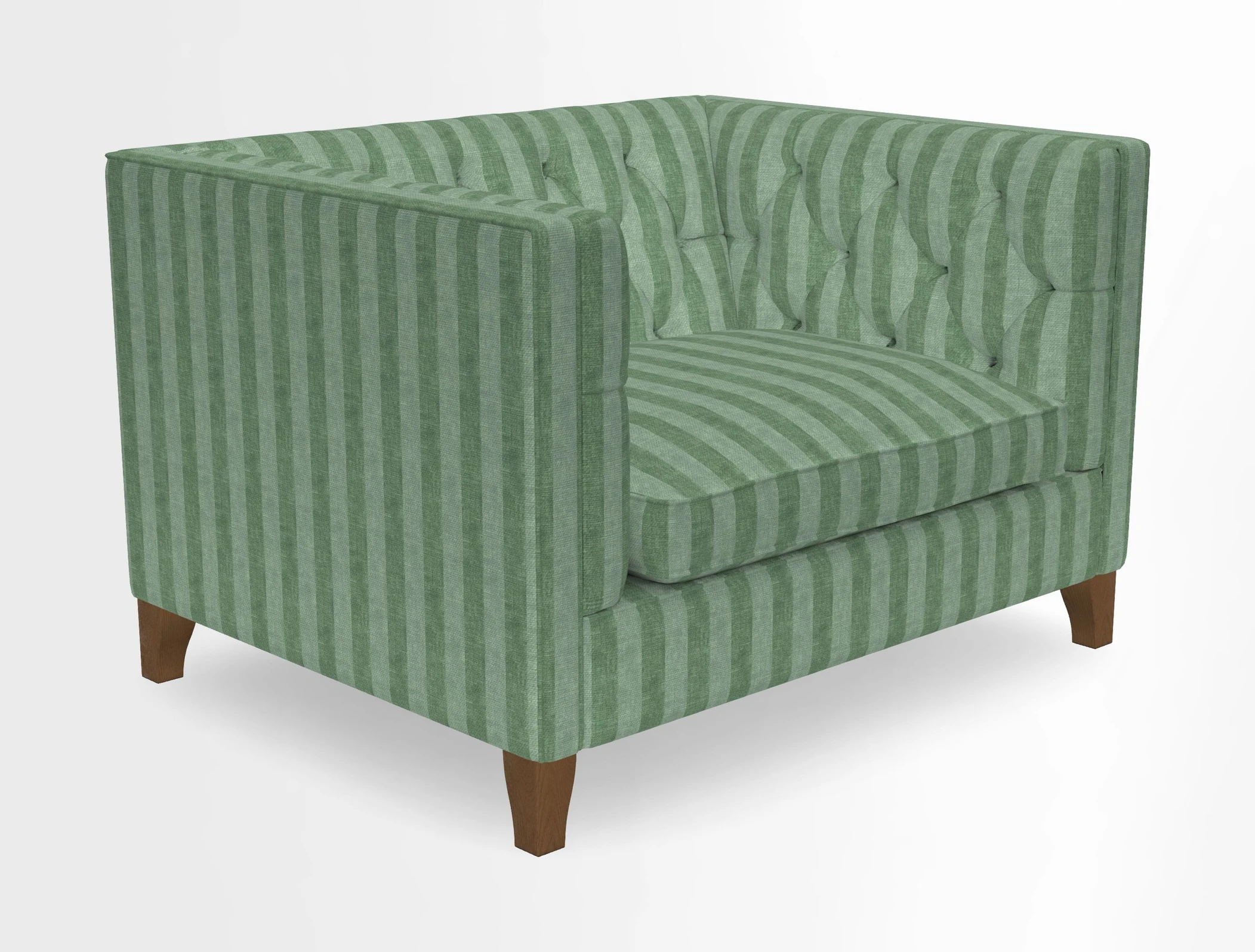 Haresfield Snuggler Dipped Arms in Mohair Lichen Seat Cushion in RHS Gertrude Jekyll Meadow Flower Olive and Scatters in RHS Gertrude Jekyll Folklore Olive