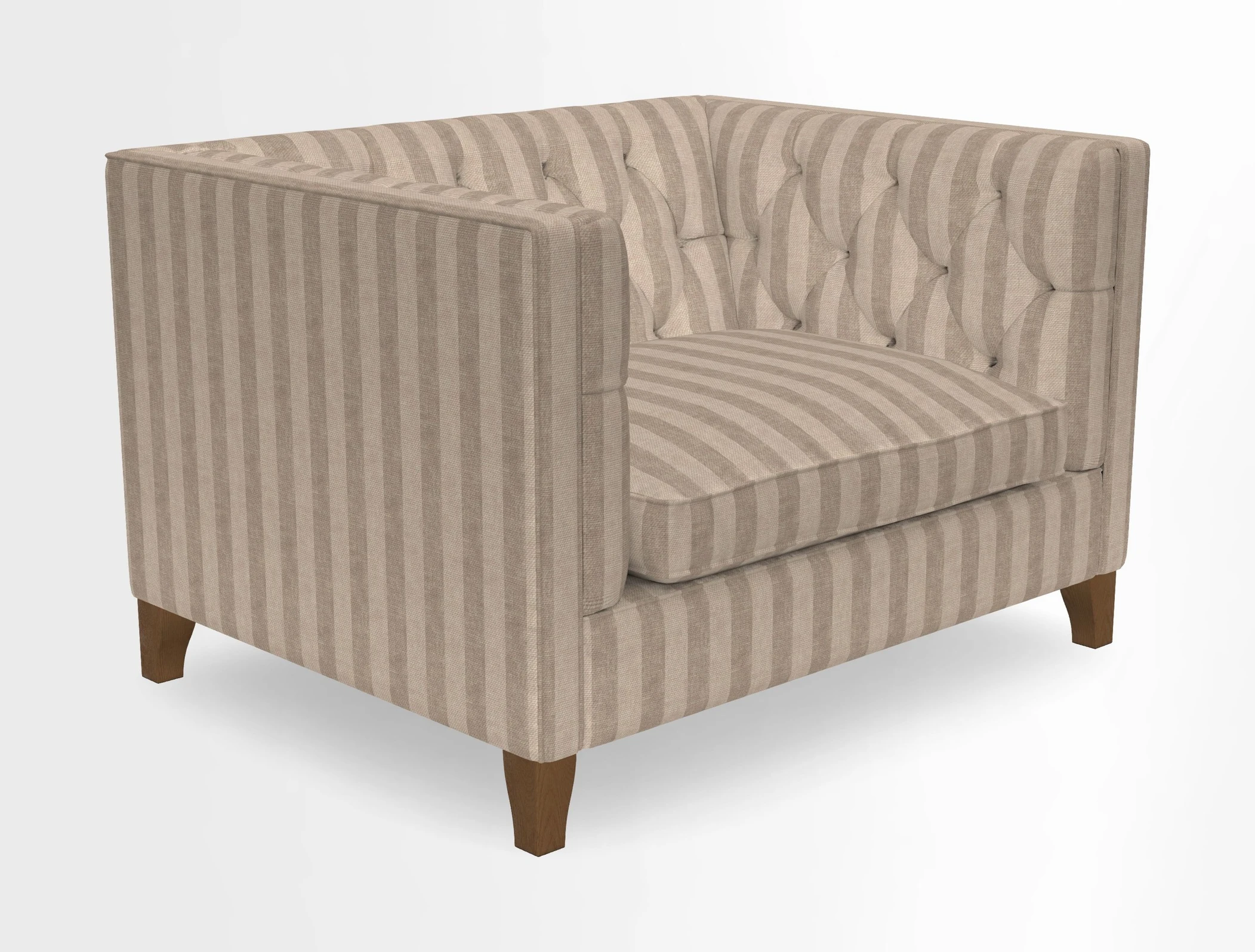 Haresfield Snuggler Dipped Arms in Mohair Lichen Seat Cushion in RHS Gertrude Jekyll Meadow Flower Olive and Scatters in RHS Gertrude Jekyll Folklore Olive