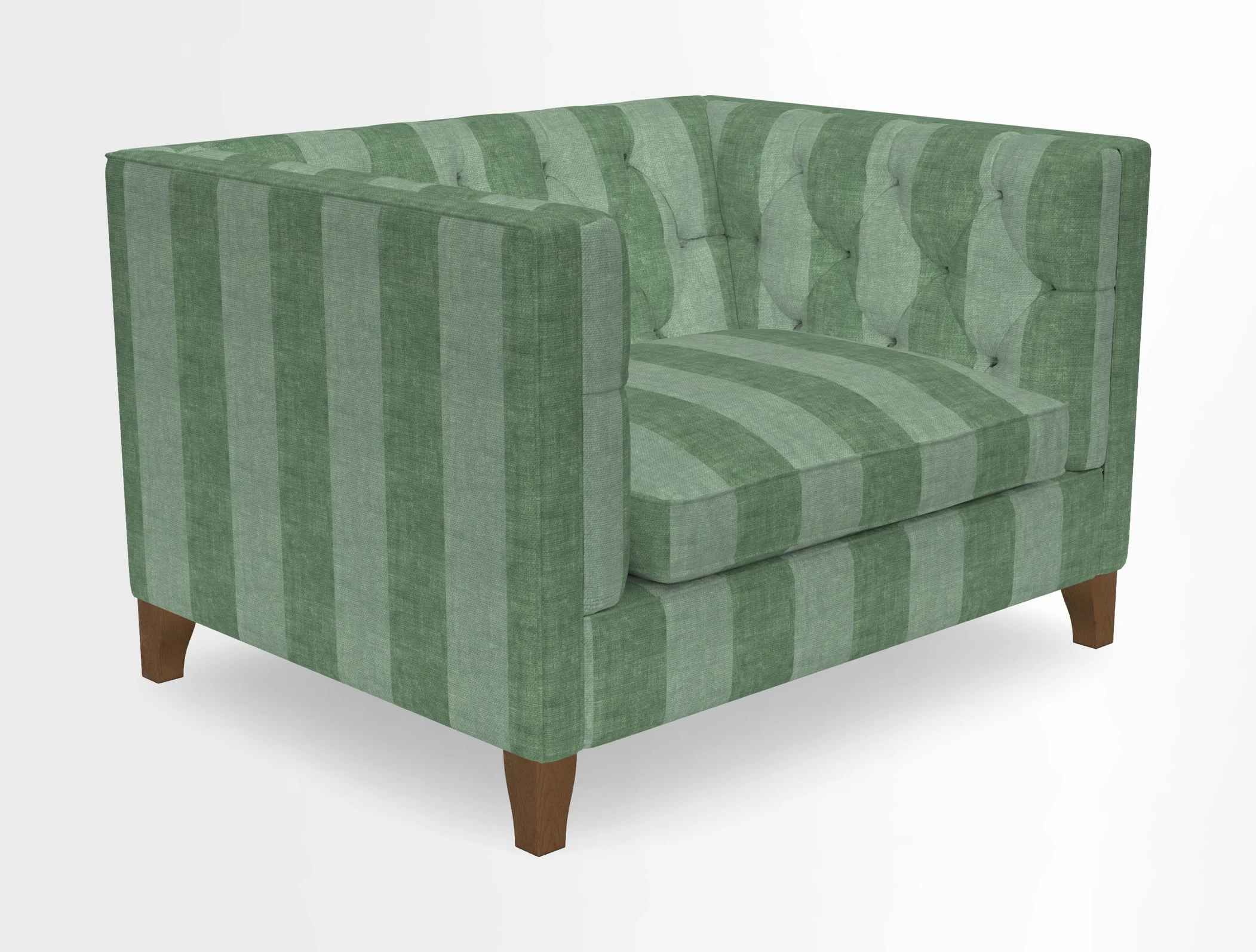 Haresfield Snuggler Dipped Arms in Mohair Lichen Seat Cushion in RHS Gertrude Jekyll Meadow Flower Olive and Scatters in RHS Gertrude Jekyll Folklore Olive