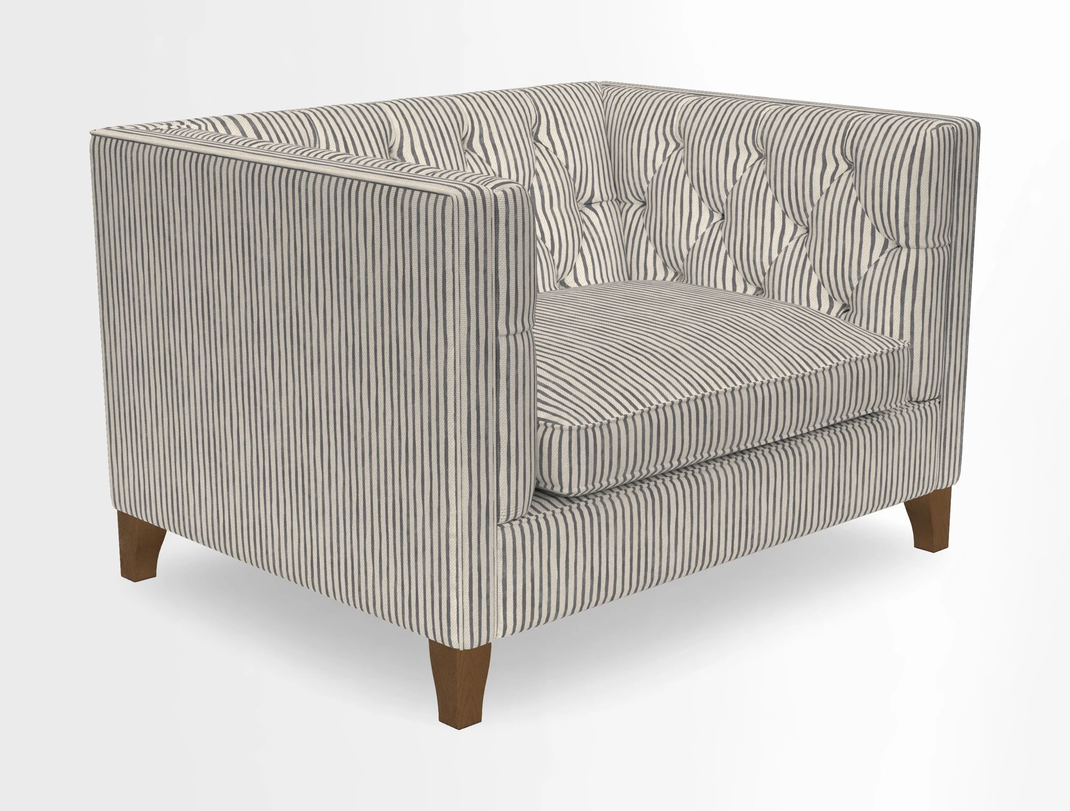 Haresfield Snuggler Dipped Arms in Mohair Lichen Seat Cushion in RHS Gertrude Jekyll Meadow Flower Olive and Scatters in RHS Gertrude Jekyll Folklore Olive