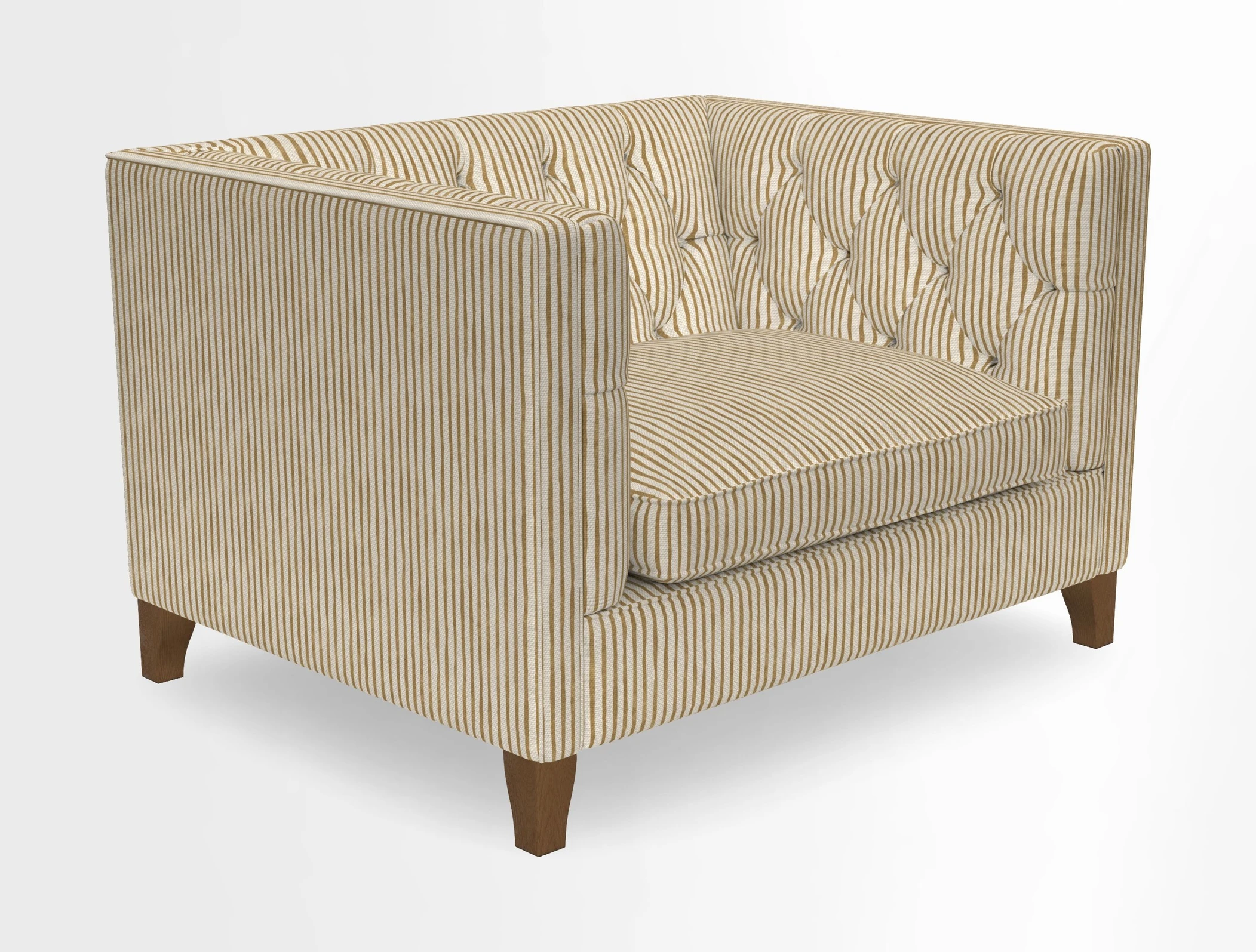 Haresfield Snuggler Dipped Arms in Mohair Lichen Seat Cushion in RHS Gertrude Jekyll Meadow Flower Olive and Scatters in RHS Gertrude Jekyll Folklore Olive