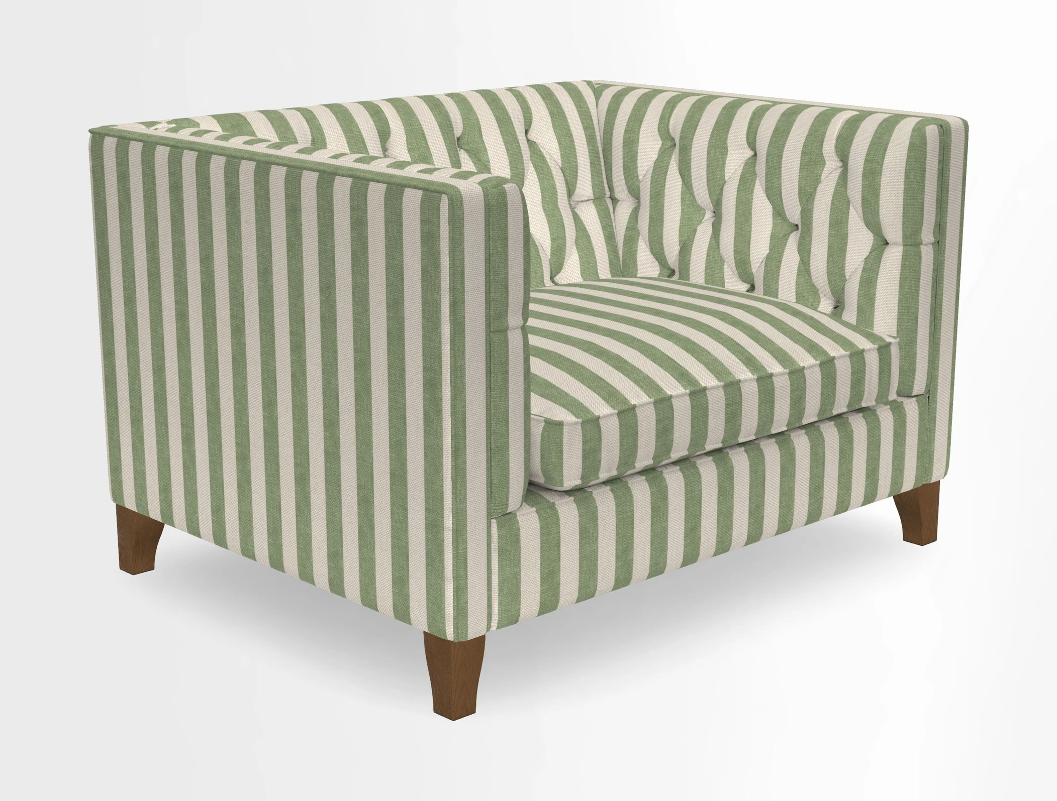 Haresfield Snuggler Dipped Arms in Mohair Lichen Seat Cushion in RHS Gertrude Jekyll Meadow Flower Olive and Scatters in RHS Gertrude Jekyll Folklore Olive