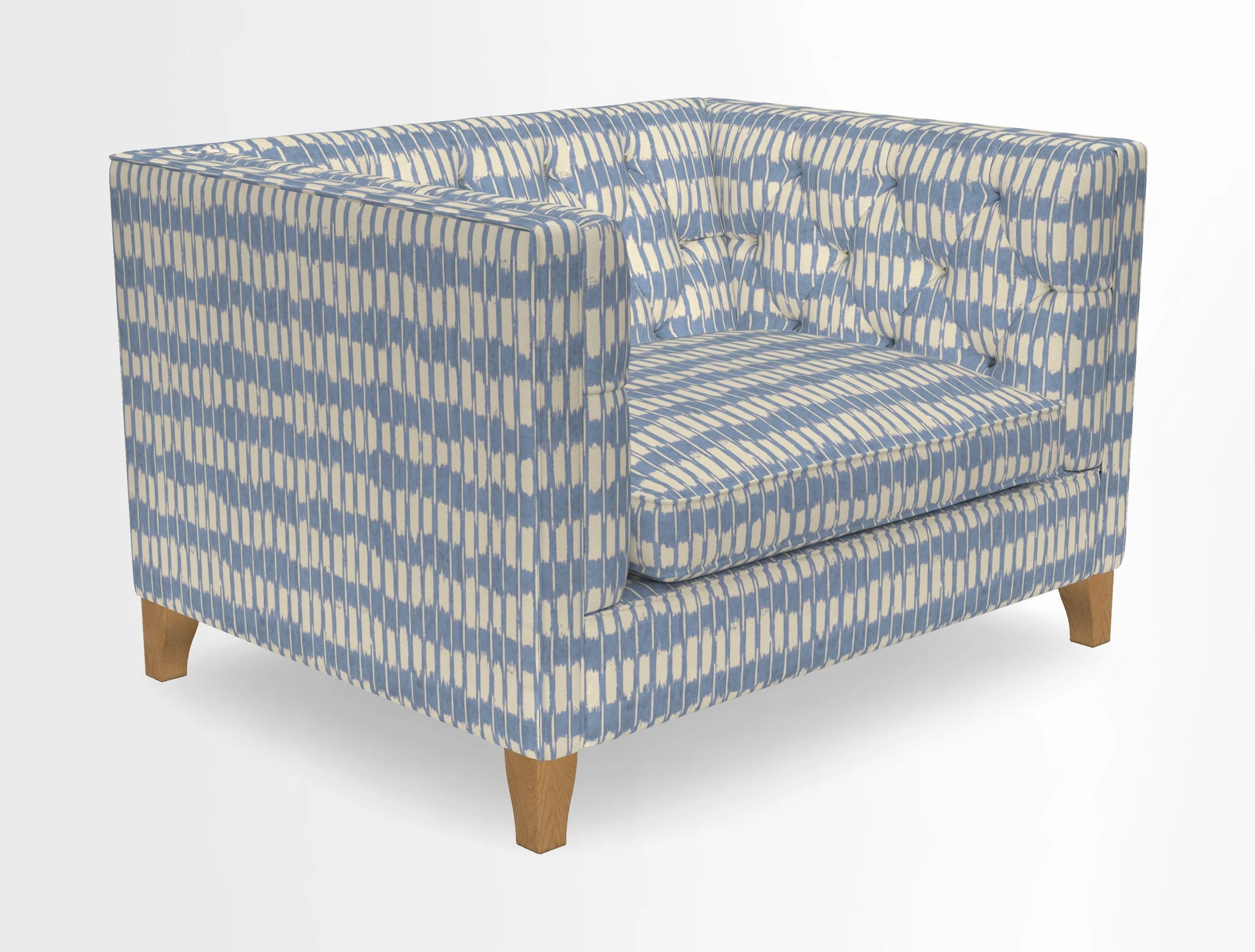 Haresfield Snuggler Dipped Arms in Mohair Lichen Seat Cushion in RHS Gertrude Jekyll Meadow Flower Olive and Scatters in RHS Gertrude Jekyll Folklore Olive