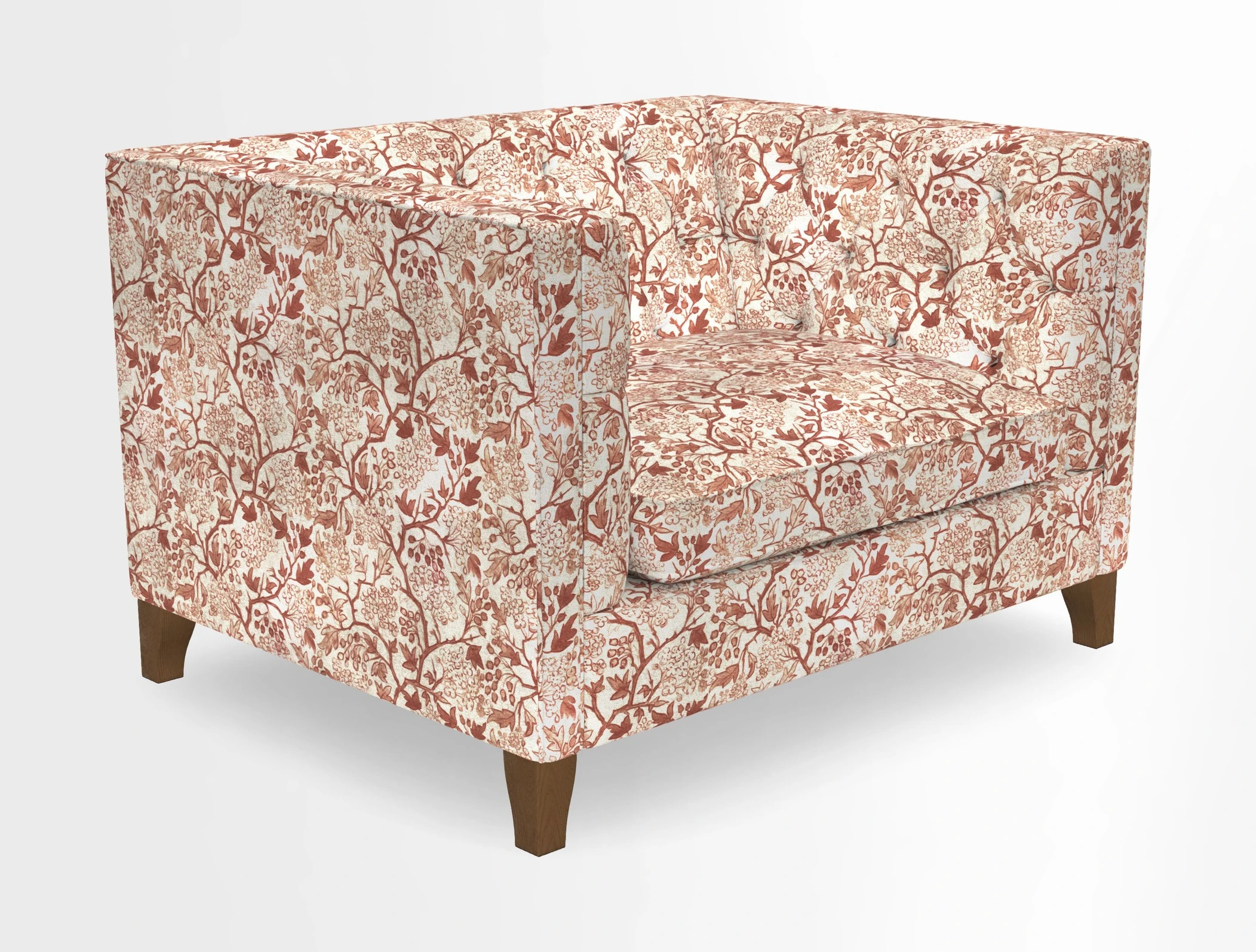 Haresfield Snuggler Dipped Arms in Mohair Lichen Seat Cushion in RHS Gertrude Jekyll Meadow Flower Olive and Scatters in RHS Gertrude Jekyll Folklore Olive